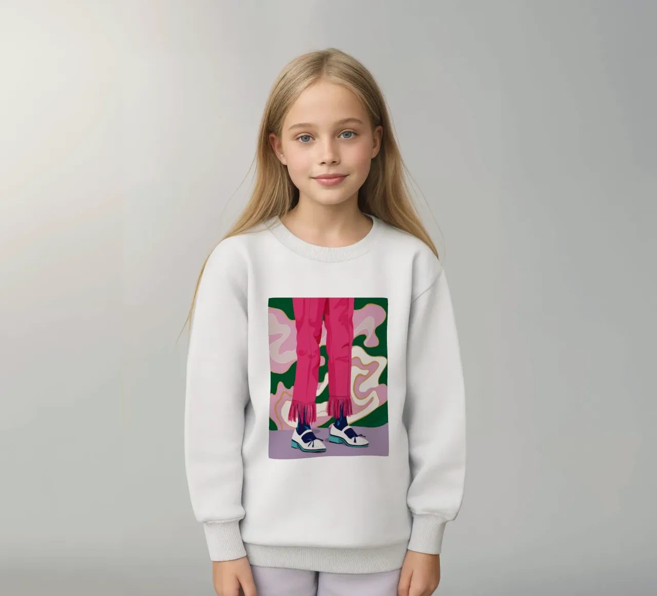 Passo delle gambe fucsia felpa bambino da Snow Mist