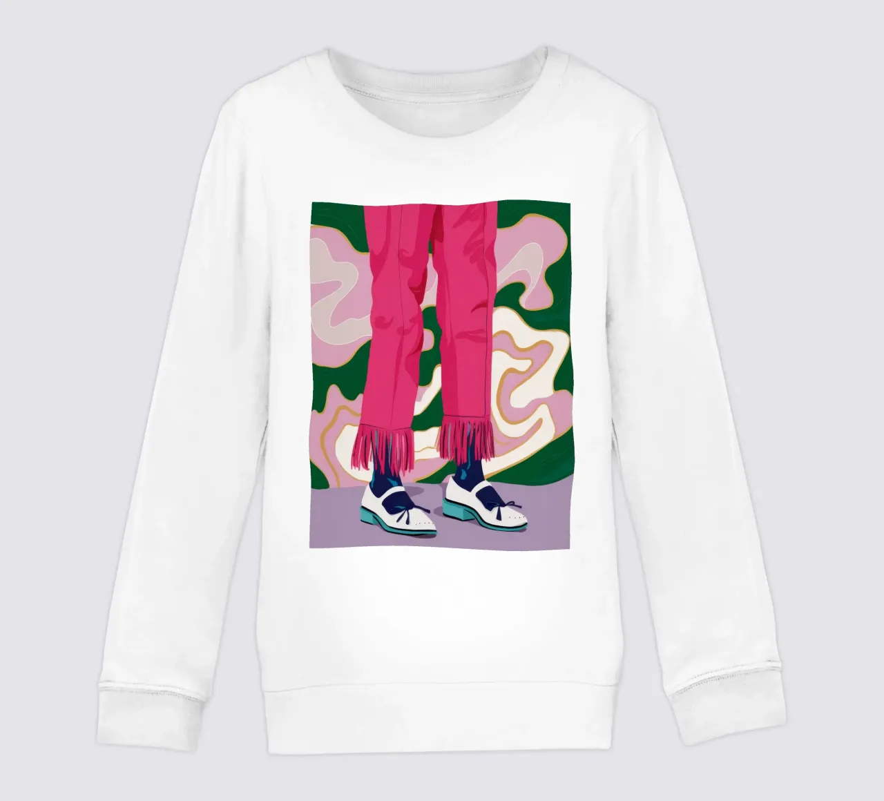 Passo delle gambe fucsia felpa bambino da Snow Mist