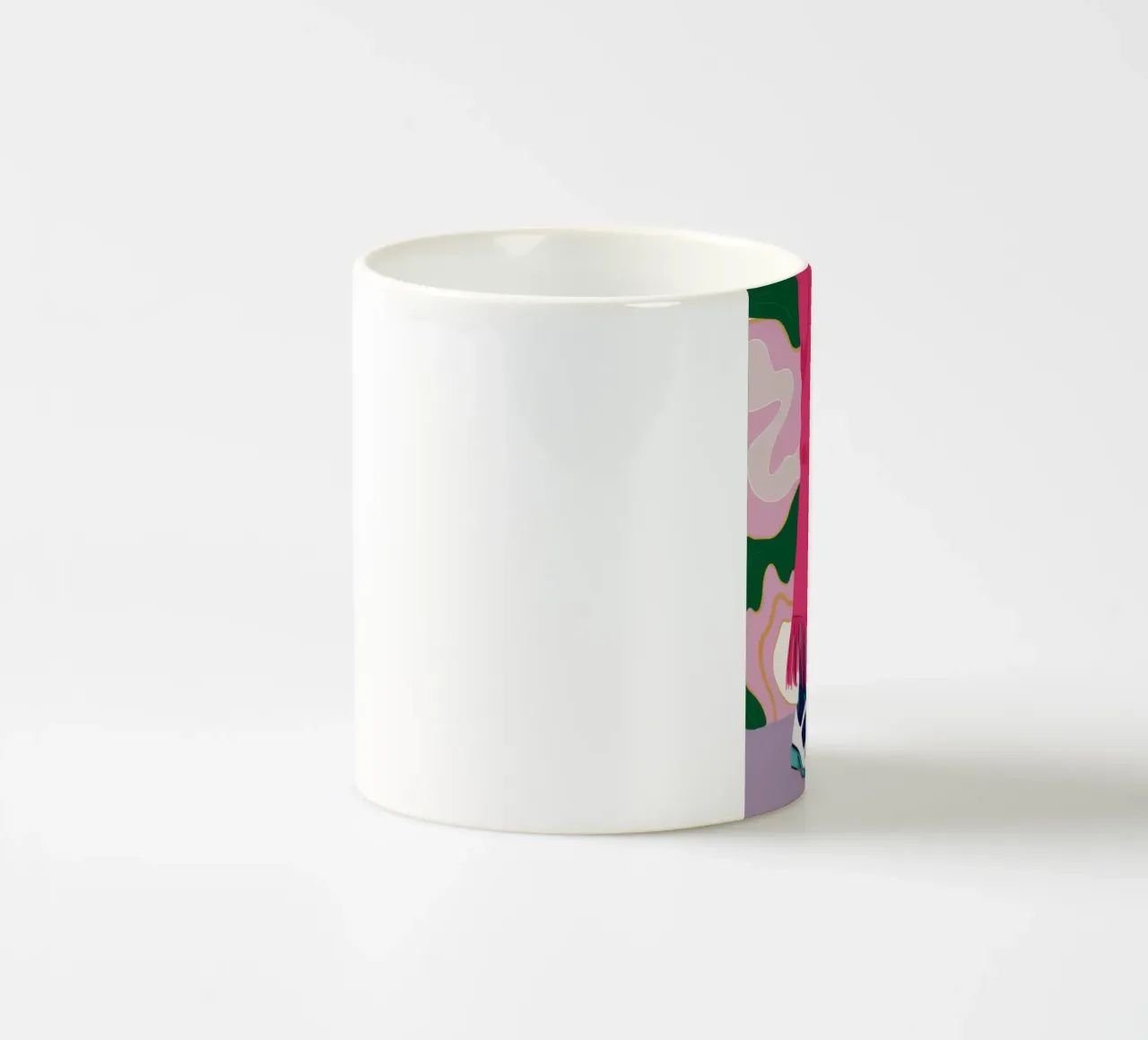 Passo delle gambe fucsia tazza in ceramica da Snow Mist
