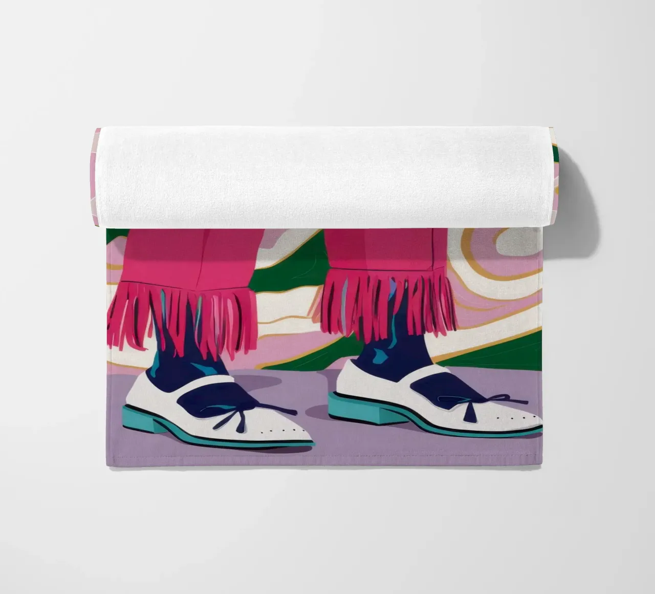 Passo delle gambe fucsia telo mare da Snow Mist
