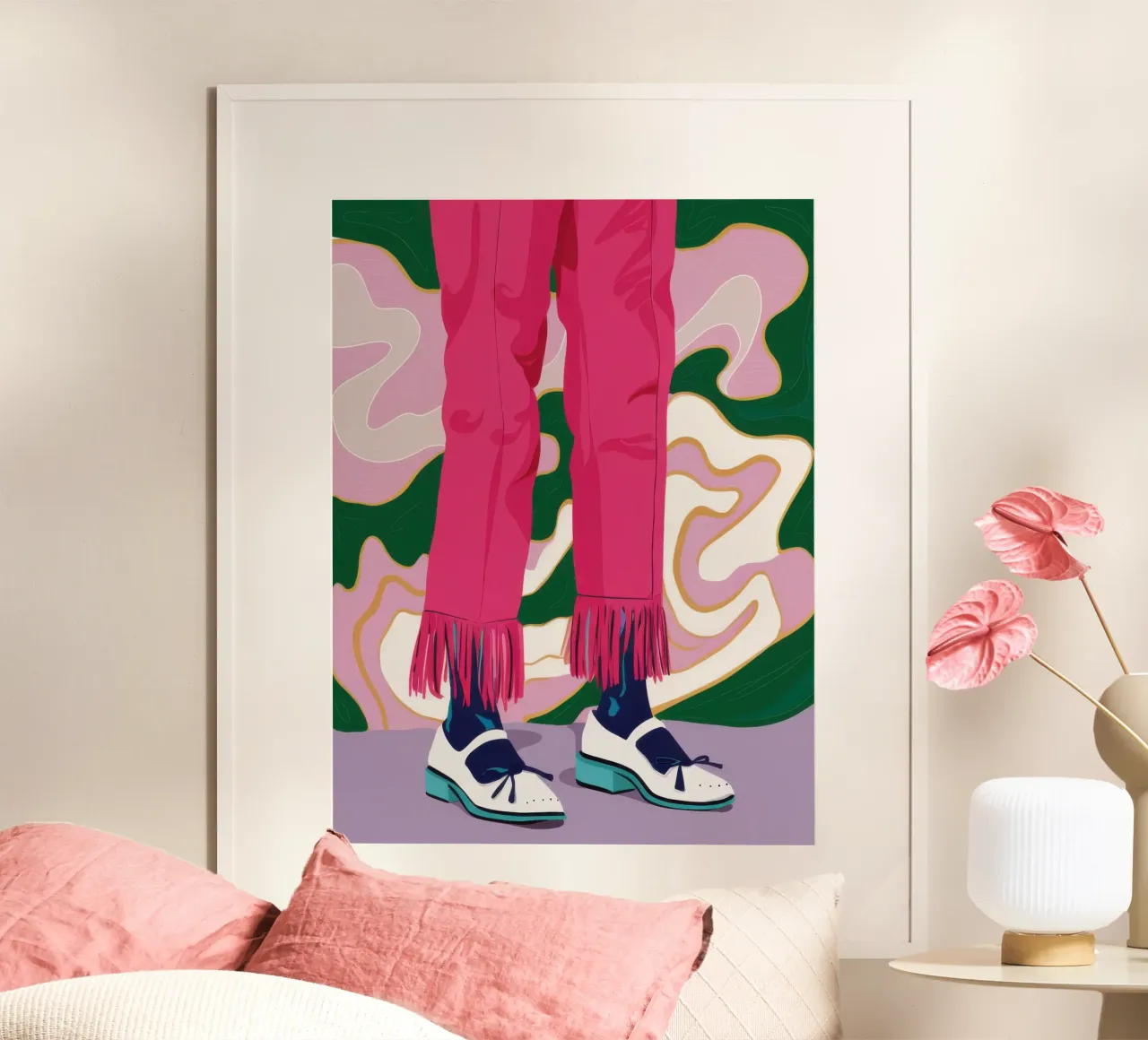 Passo delle gambe fucsia poster da Snow Mist