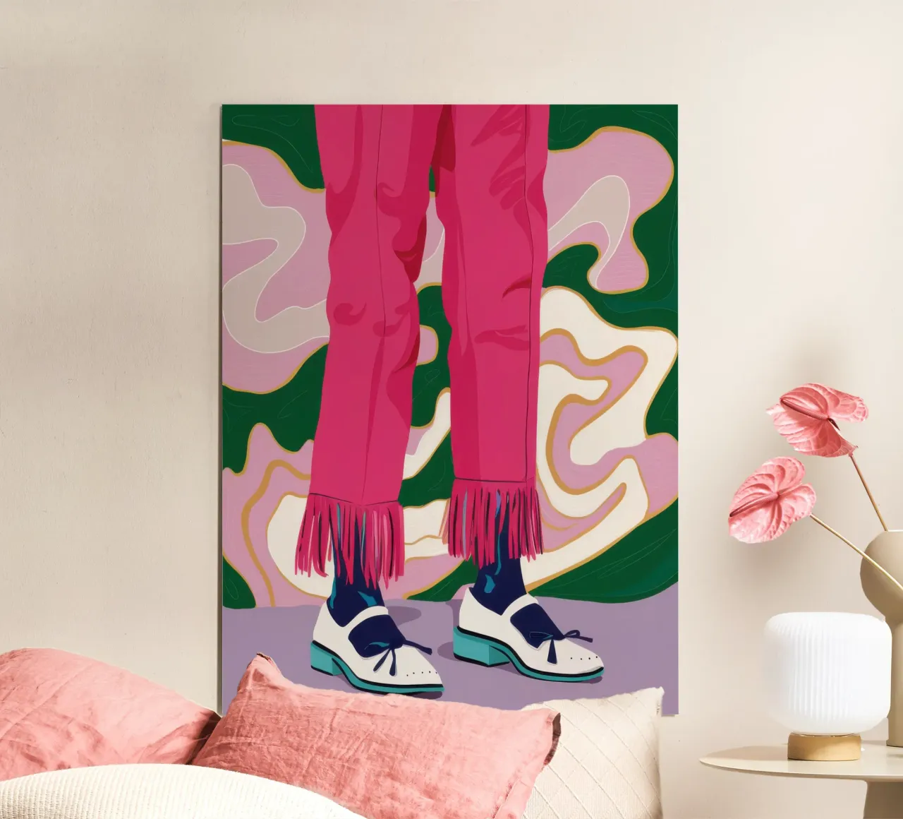 Passo delle gambe fucsia poster da Snow Mist
