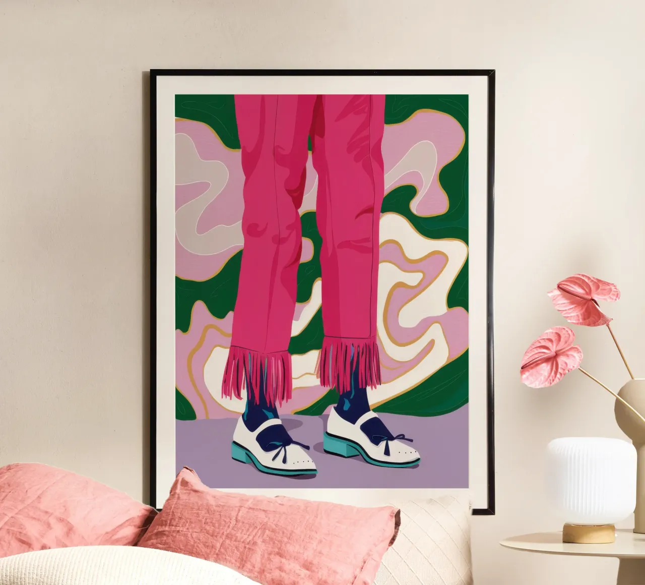 Passo delle gambe fucsia poster da Snow Mist