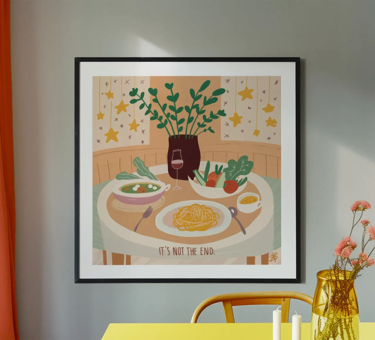 Non è la fine poster con telaio in alluminio da Scaller Stars