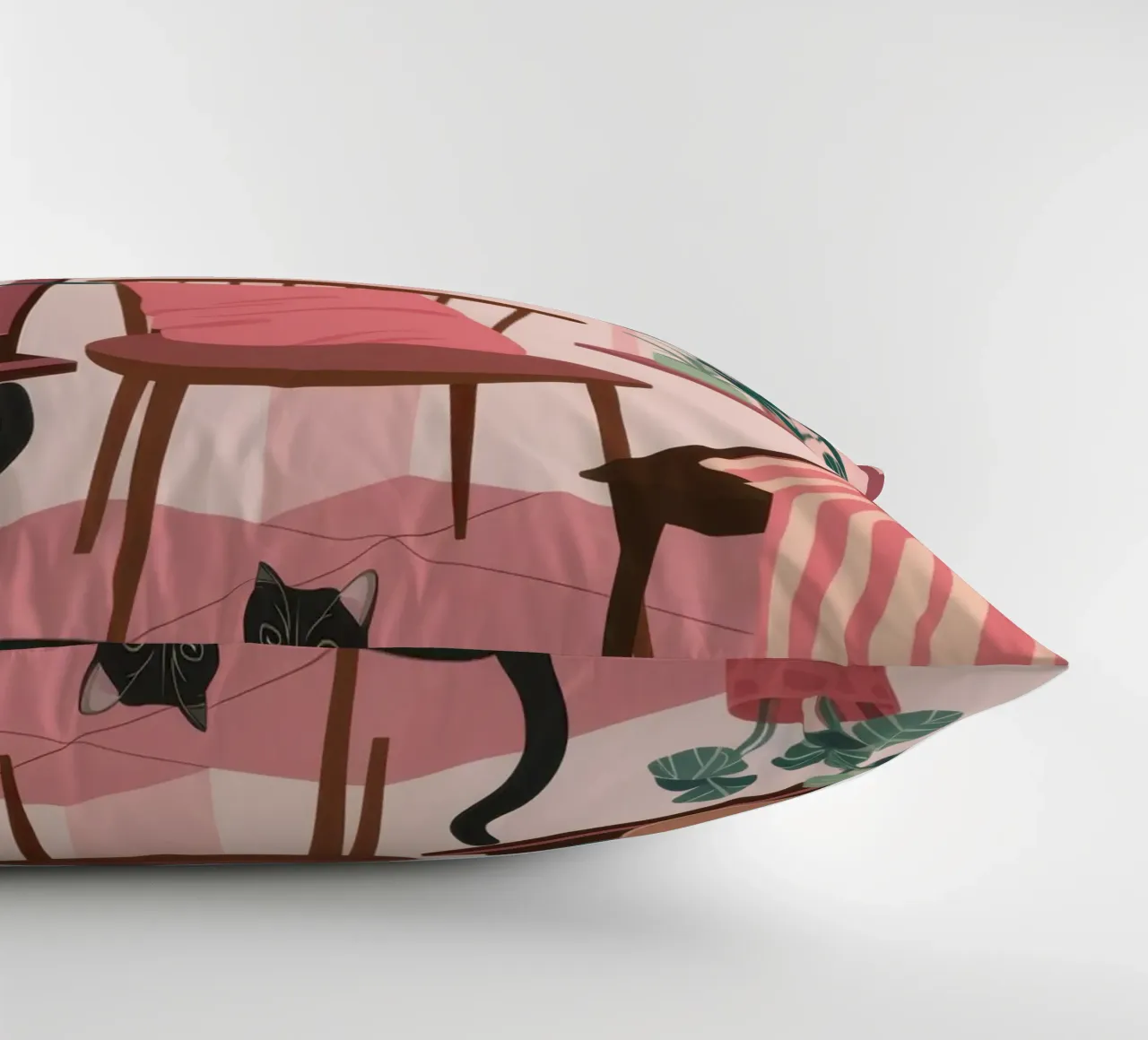 Camera rosa con gatto cuscino da Nova Glaze