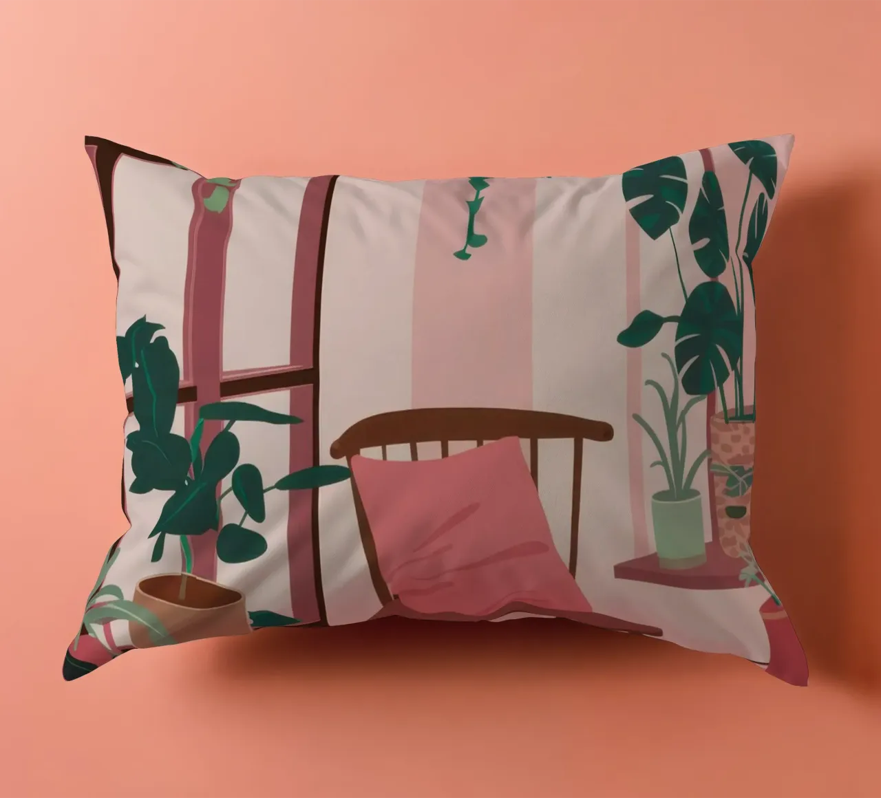 Camera rosa con gatto cuscino da Nova Glaze