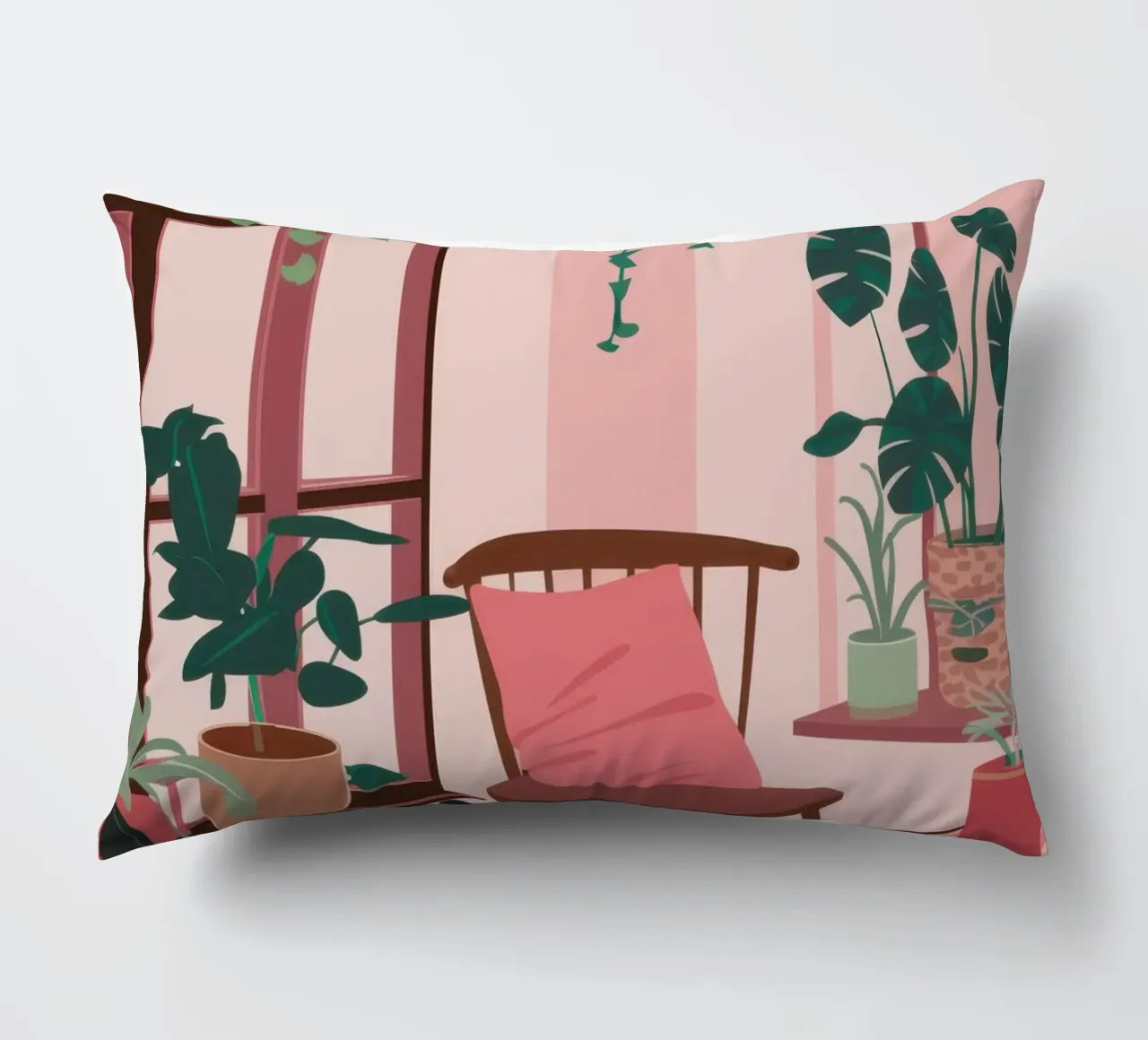 Camera rosa con gatto cuscino da Nova Glaze