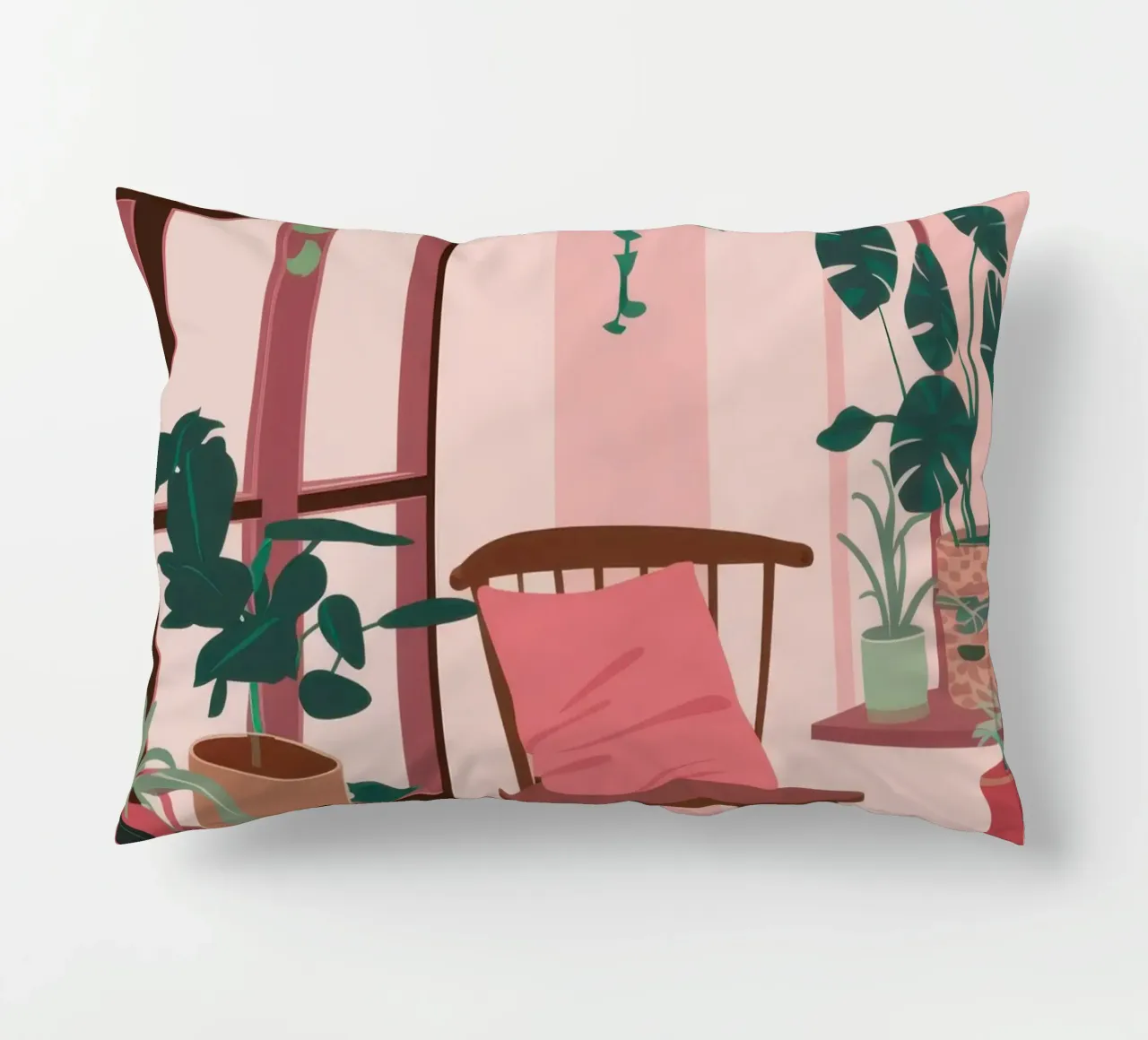 Camera rosa con gatto cuscino da Nova Glaze