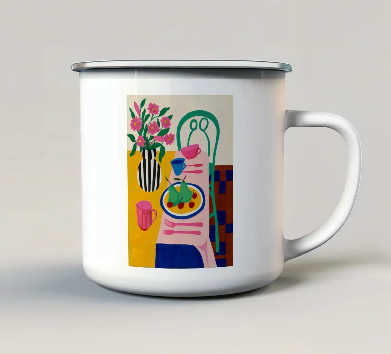 L'ora del tè in stile bohémien tazza in smalto da Nova Glaze
