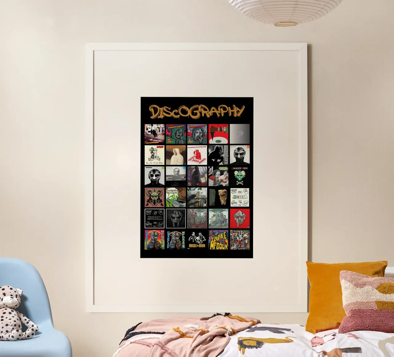 Mf Doom Diskographie Poster mit Holzrahmen von shiners