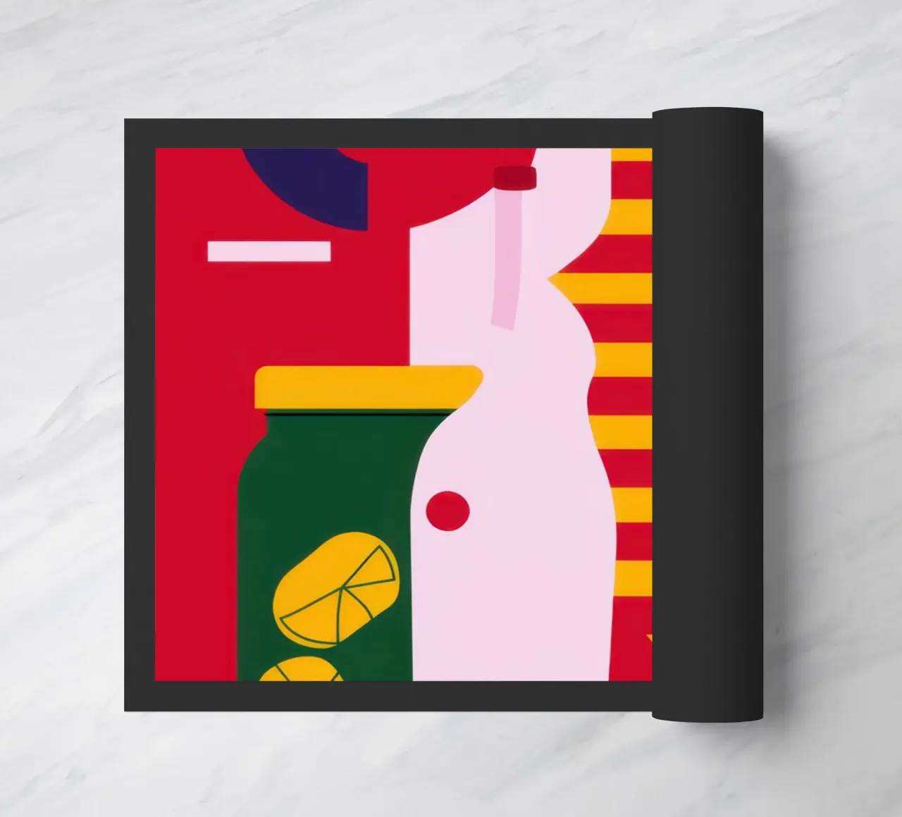 Abstract Kitchen Essentials doormat by Nova Glaze