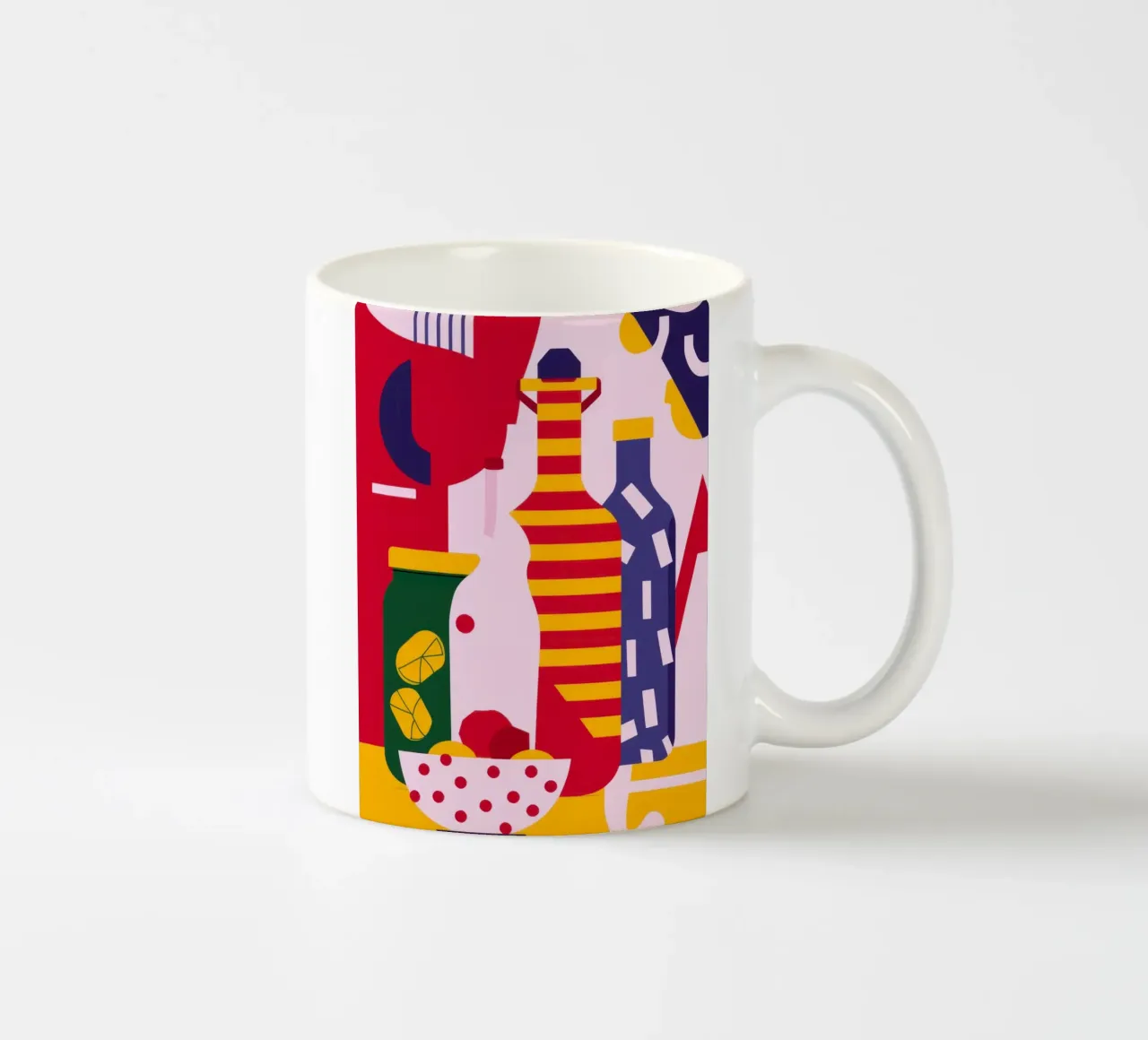 Abstract Kitchen Essentials ceramic mug by Nova Glaze