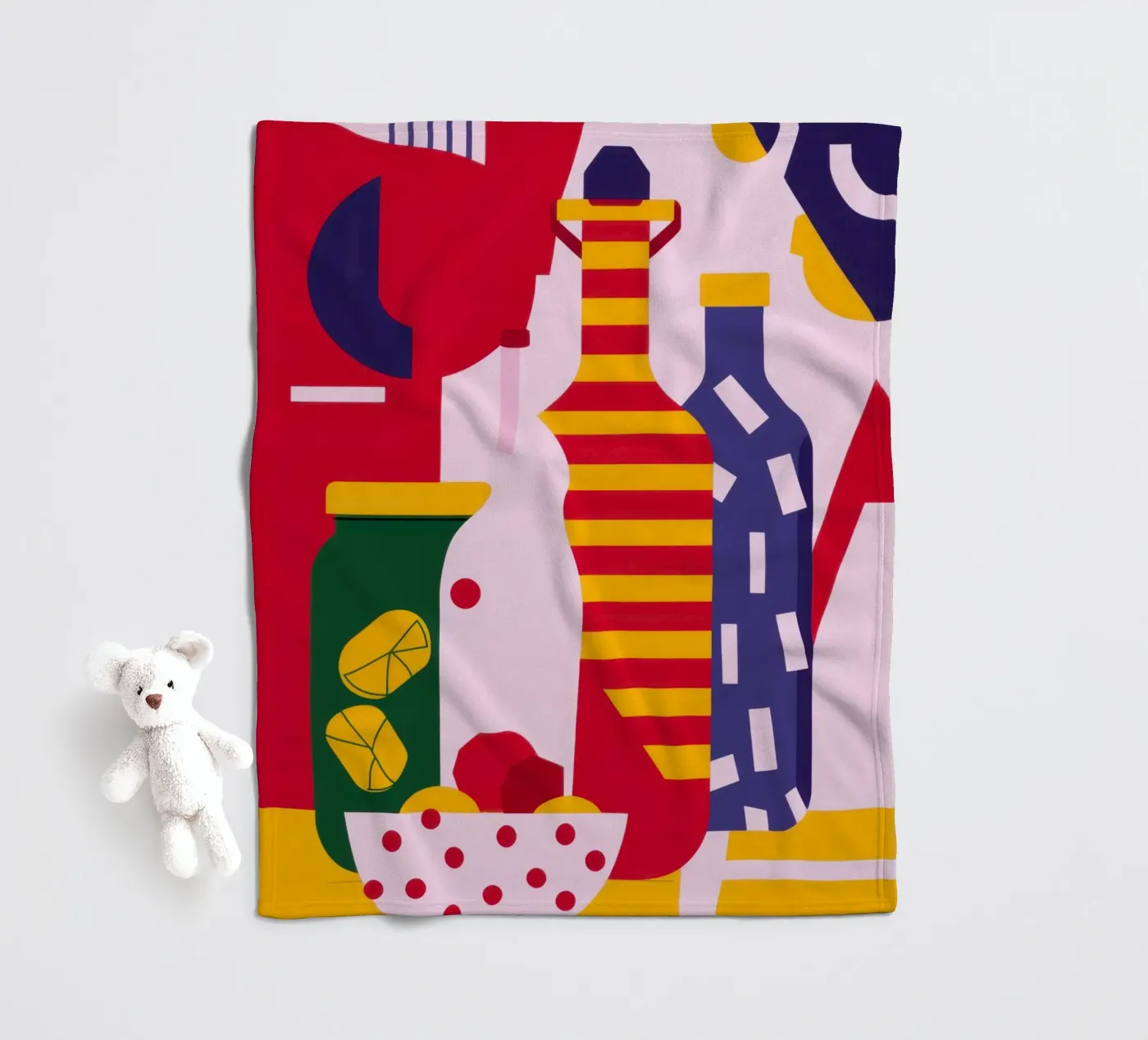 Abstract Kitchen Essentials Fleecedecke von Nova Glaze