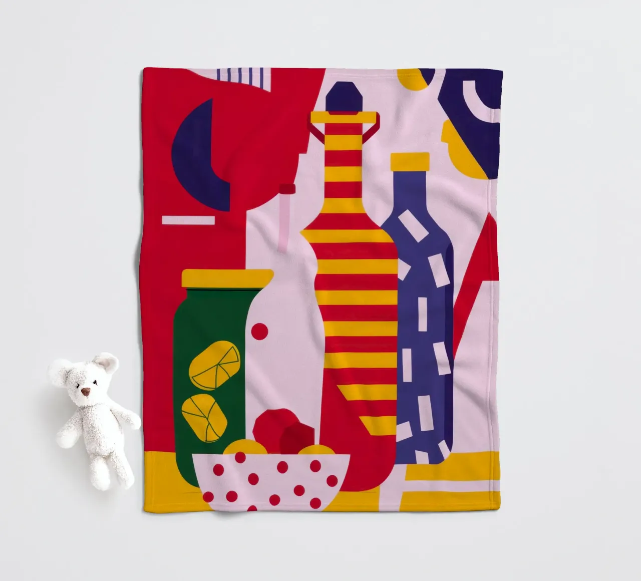 Abstract Kitchen Essentials Fleecedecke von Nova Glaze