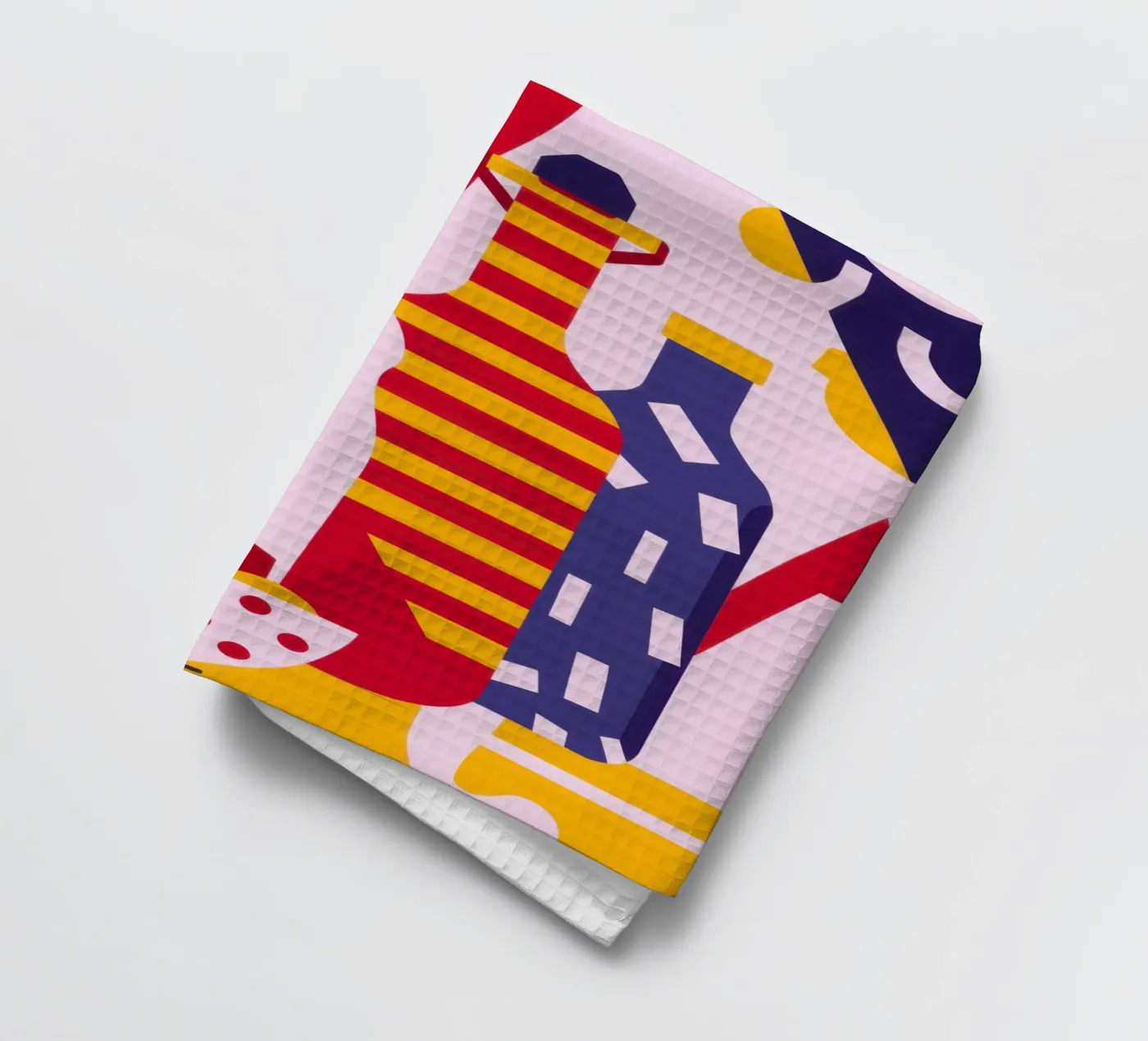 Abstracte keukenbenodigdheden theedoek van Nova Glaze