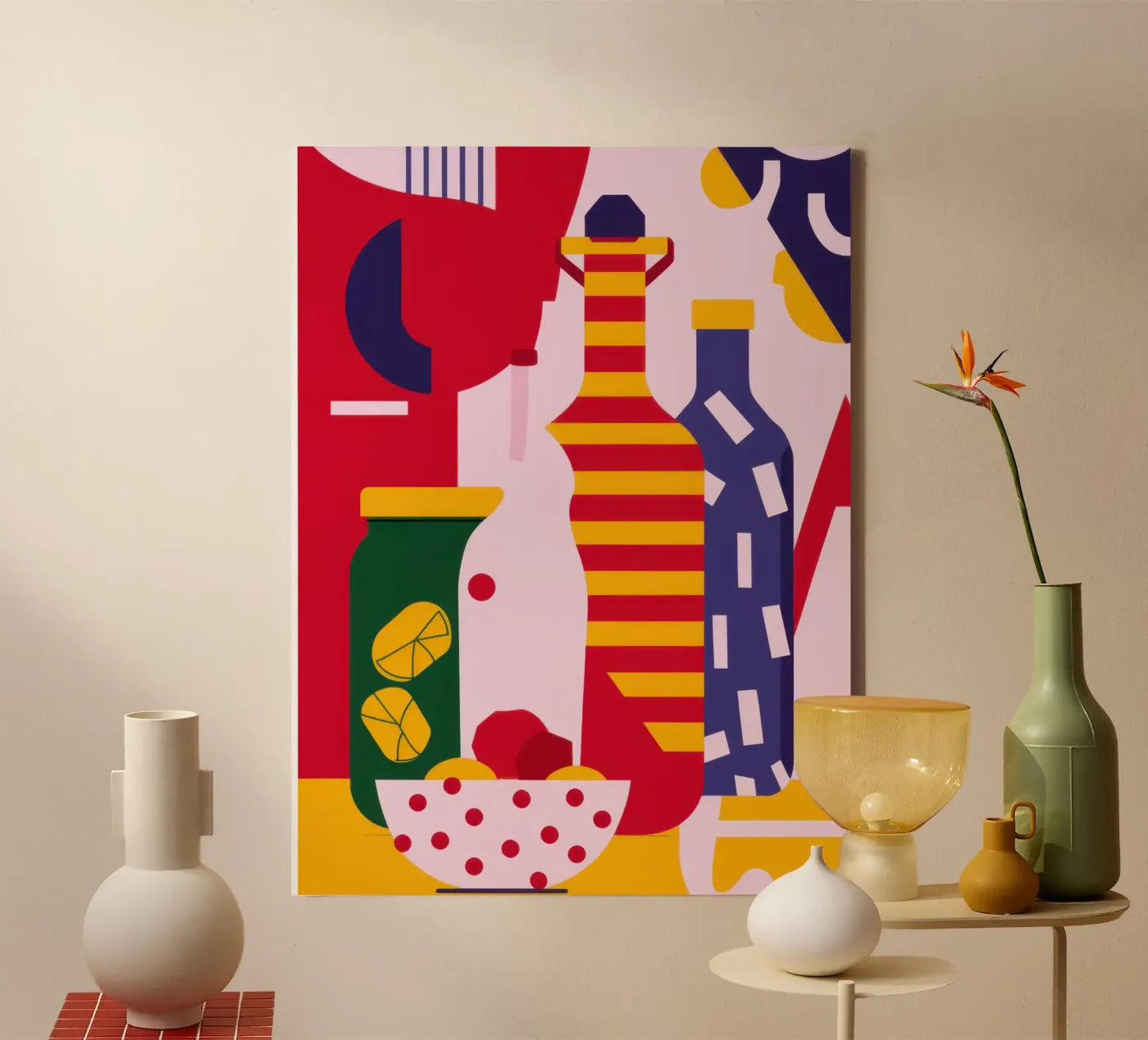 Abstract Kitchen Essentials canvas by Nova Glaze