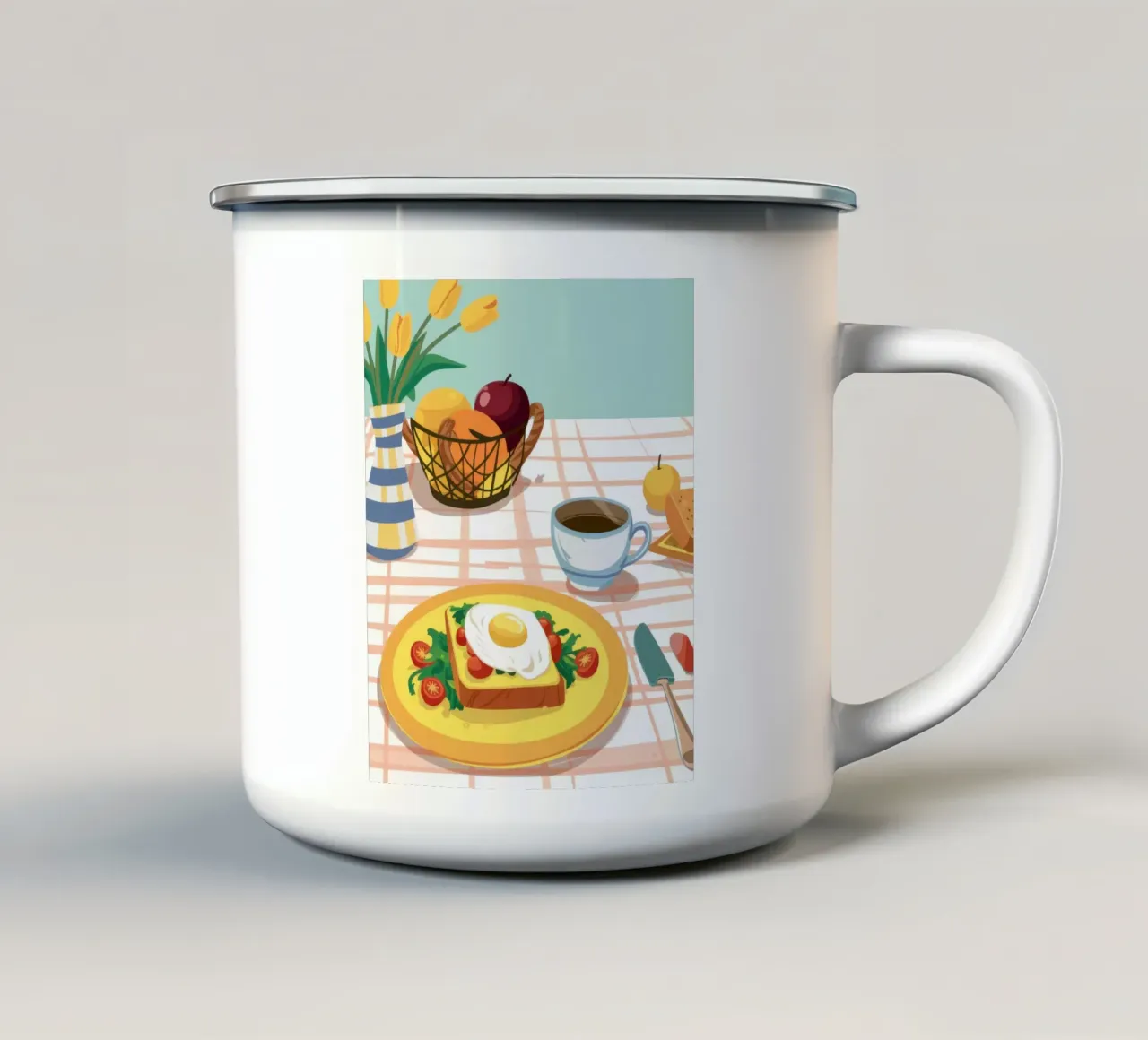 Perfetto Sunny Side Up tazza in smalto da Nova Glaze