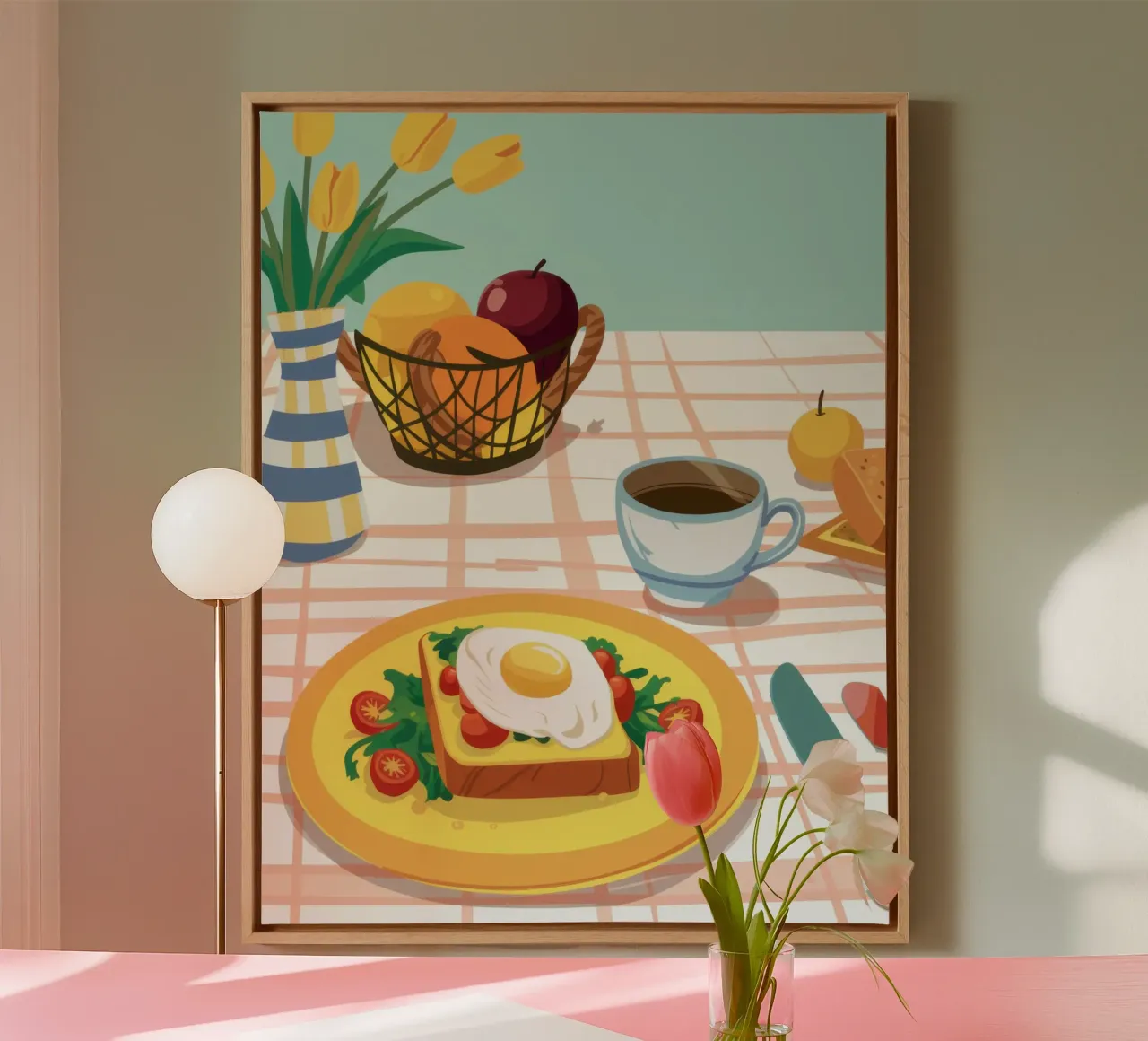 Perfetto Sunny Side Up tela con Cornice a cassetta da Nova Glaze