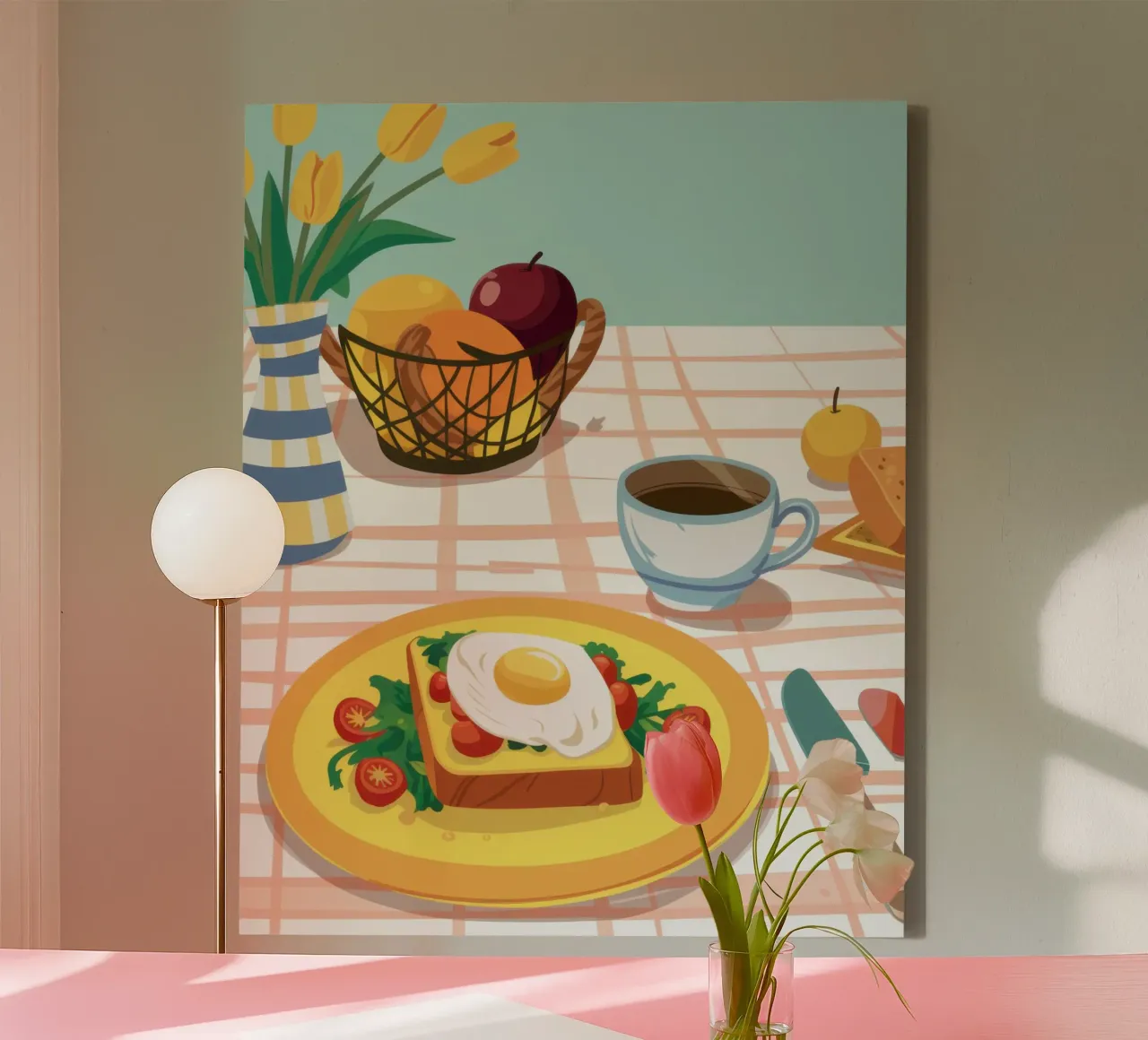 Perfetto Sunny Side Up tela con Cornice a cassetta da Nova Glaze