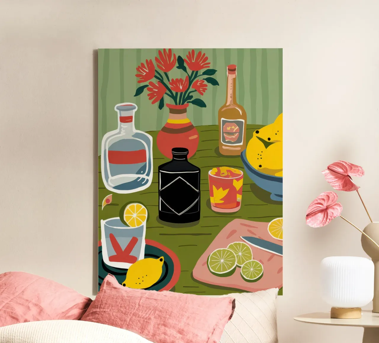Evening Libation Ritual canvas with Floater frame by Scaller Stars