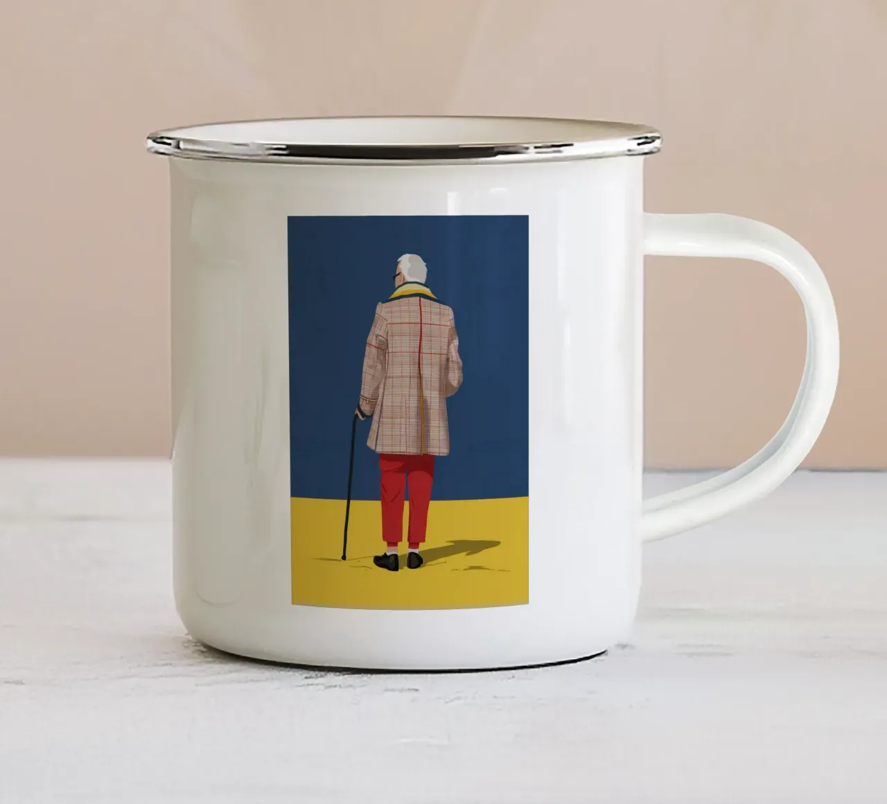 Cappotto a quadri Wanderer tazza in smalto da Snow Mist