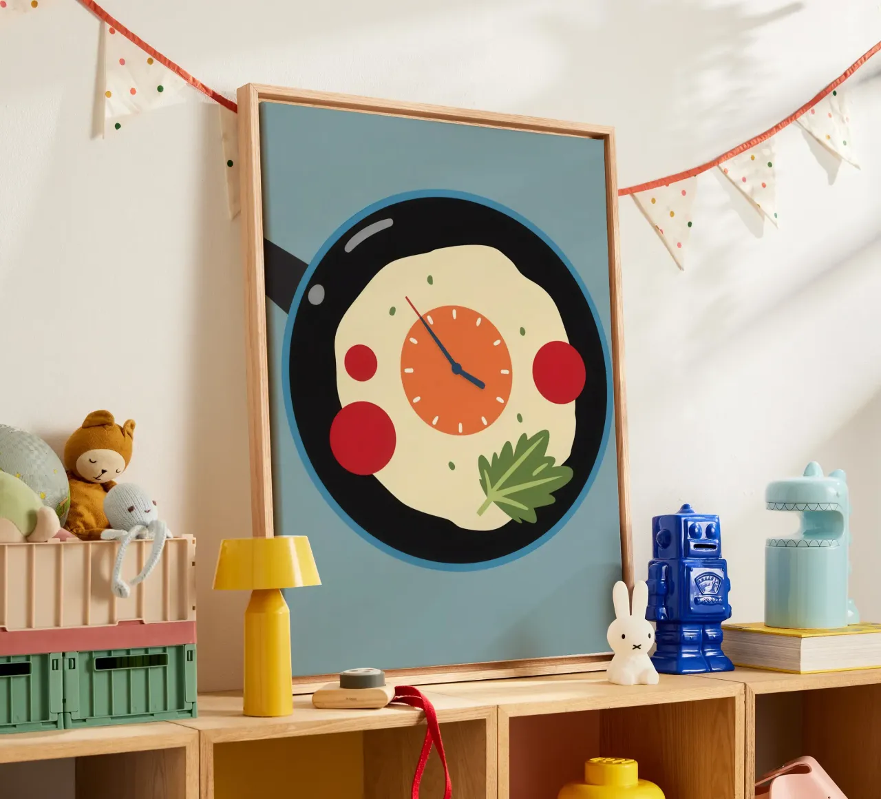 Un orologio in padella tela da Nova Glaze