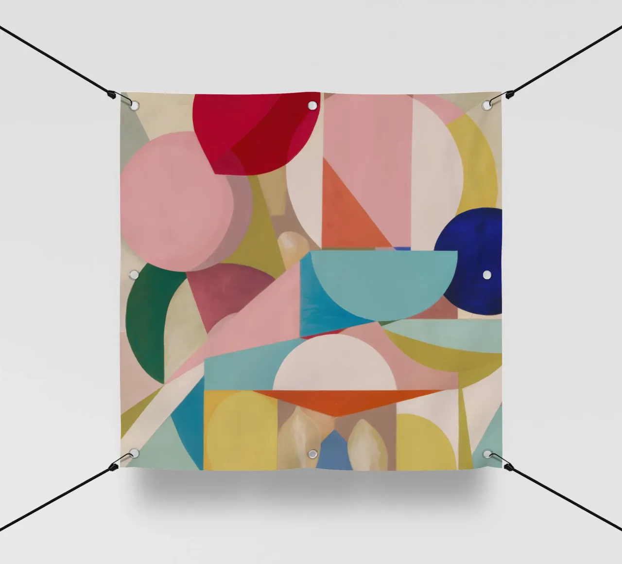 Campi di colore geometrici telo in pvc da Snow Mist