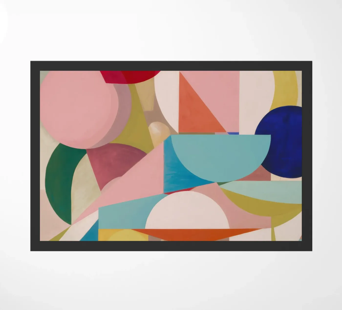 Geometric Color Fields doormat by Snow Mist