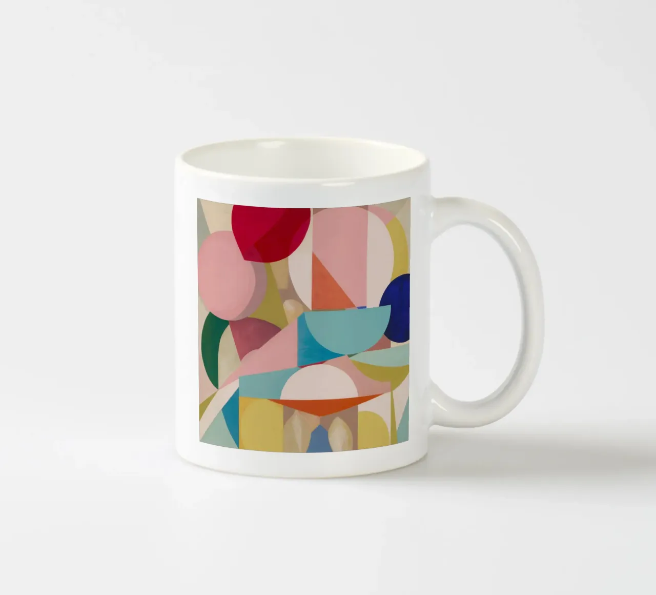 Campi di colore geometrici tazza in ceramica da Snow Mist