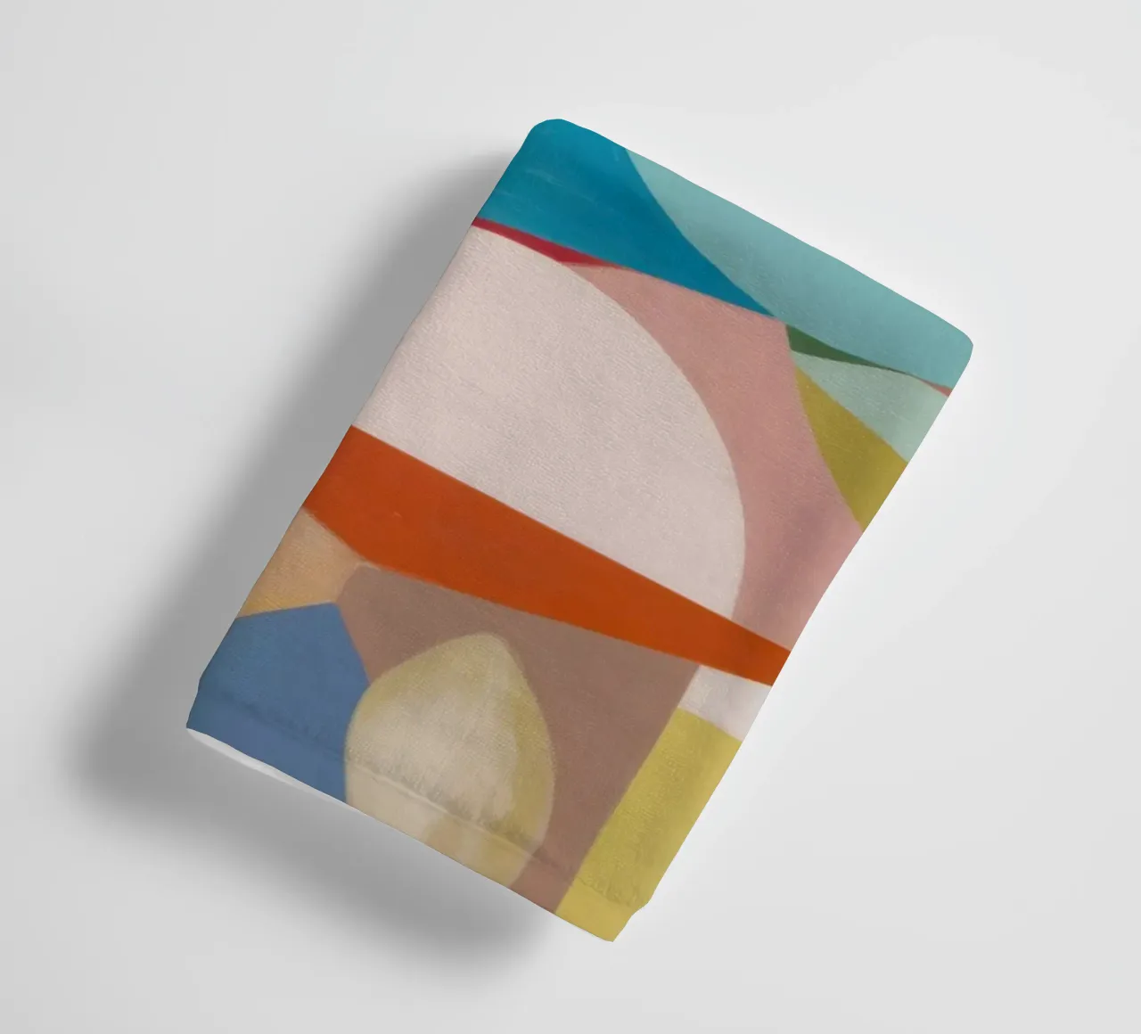 Geometric Color Fields towel by Snow Mist