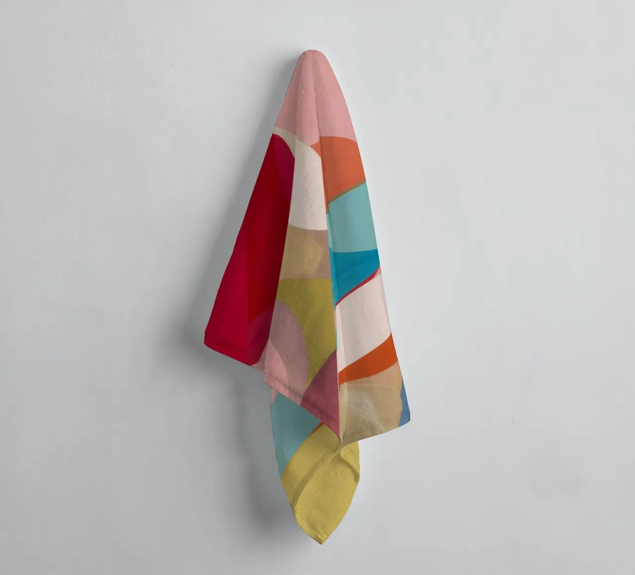 Geometric Color Fields towel by Snow Mist