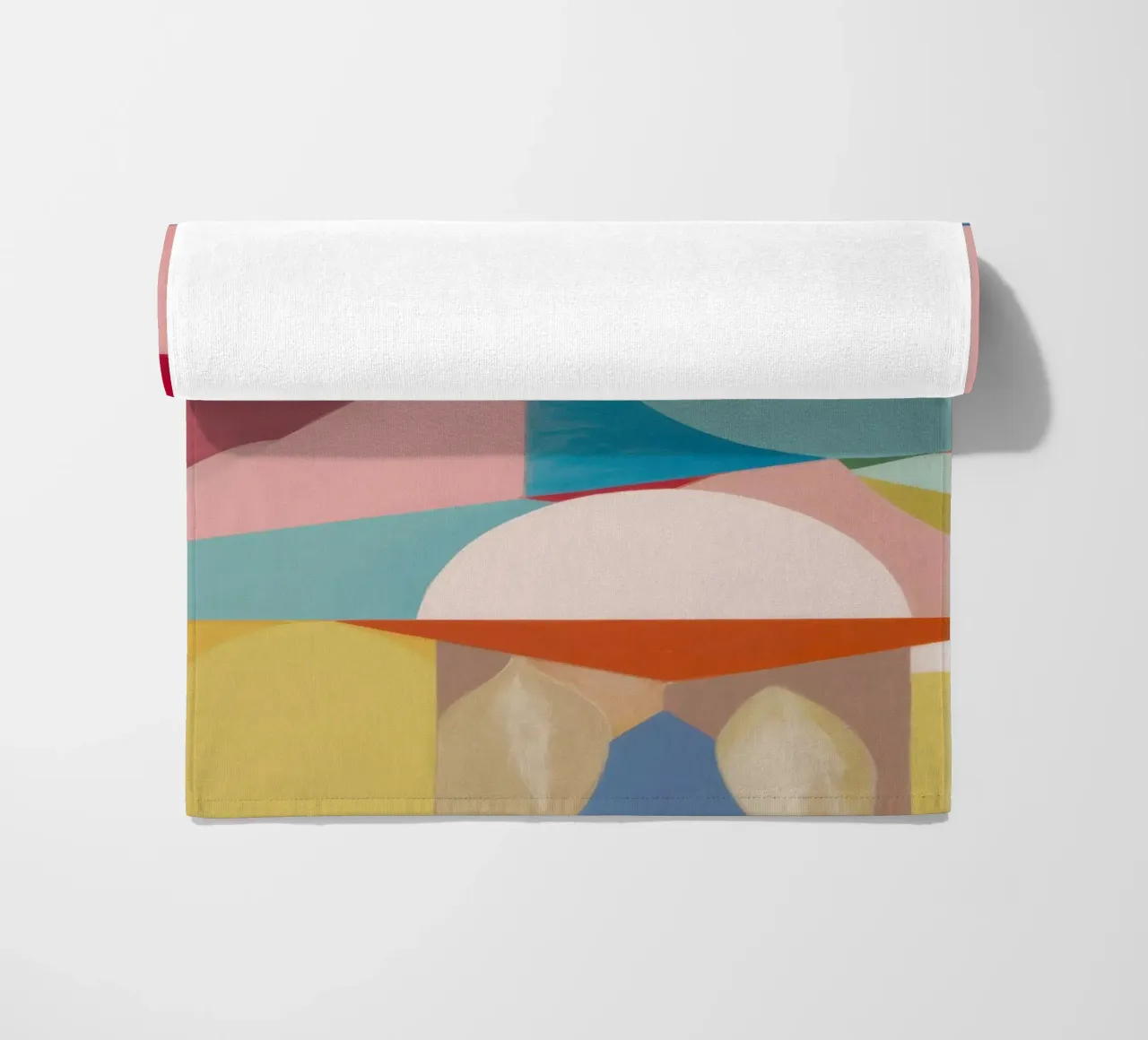 Geometric Color Fields beach towel by Snow Mist