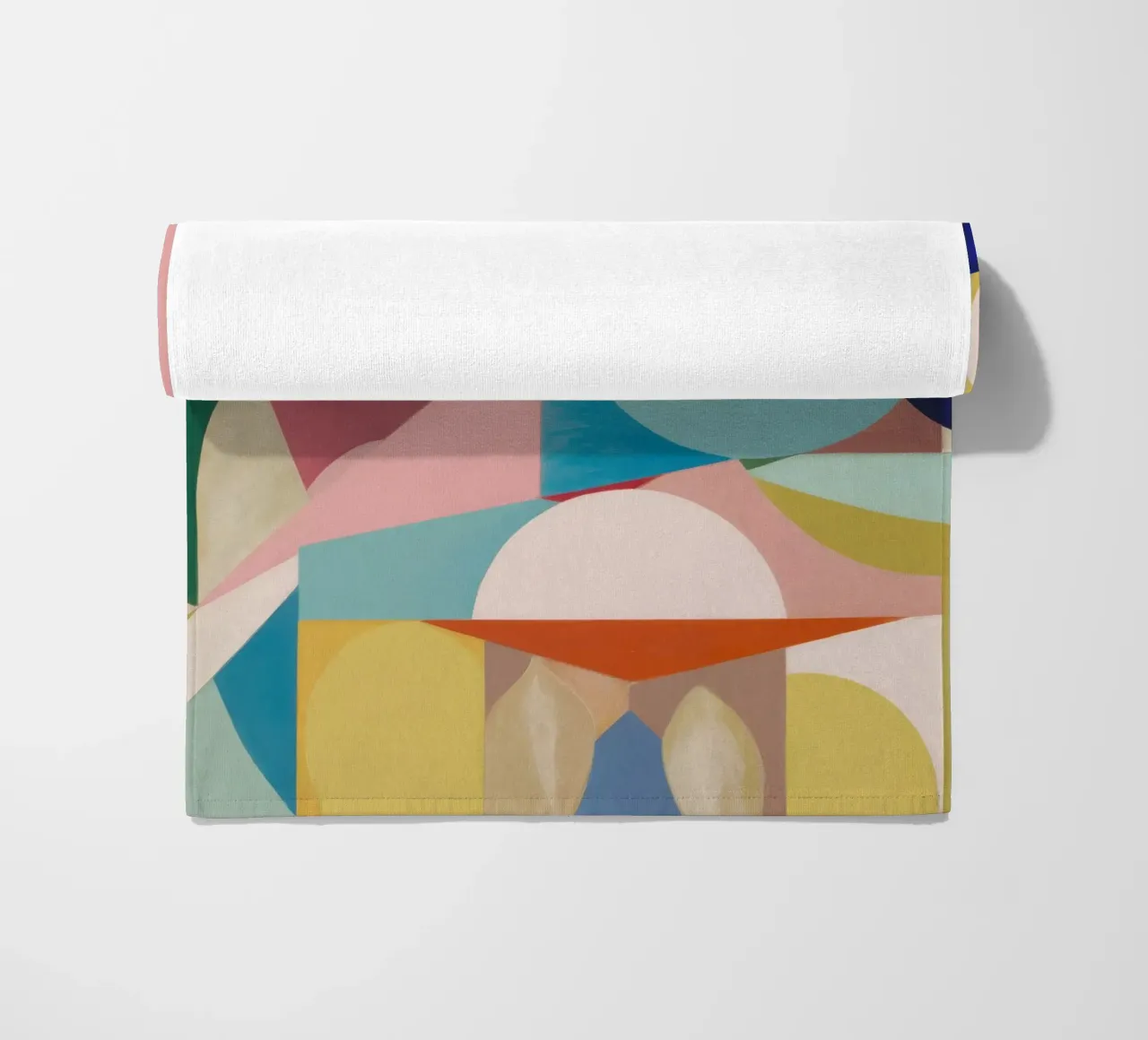 Geometric Color Fields beach towel by Snow Mist