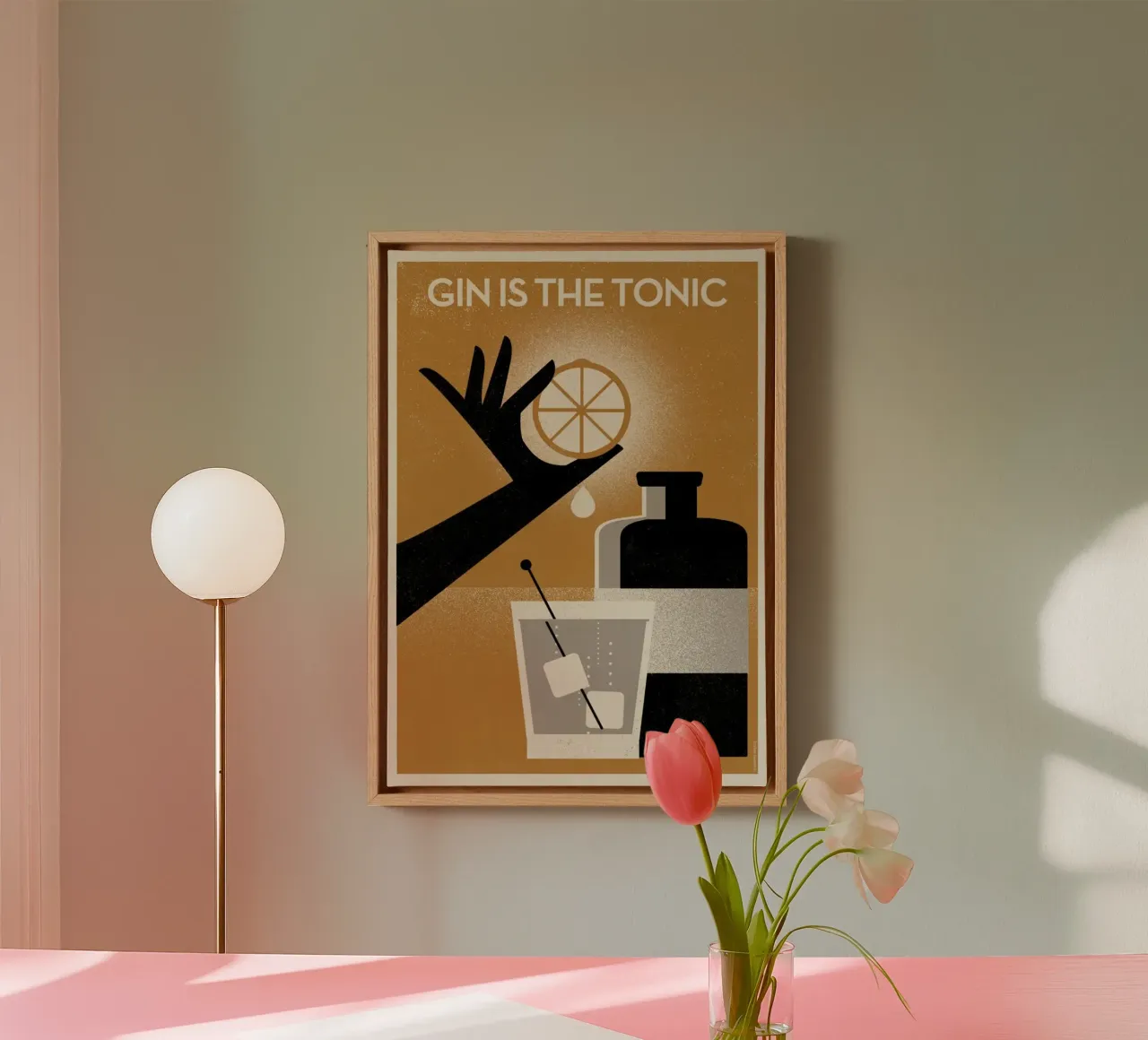 Gin is The Tonic Print canvas with Floater frame by noahmiss