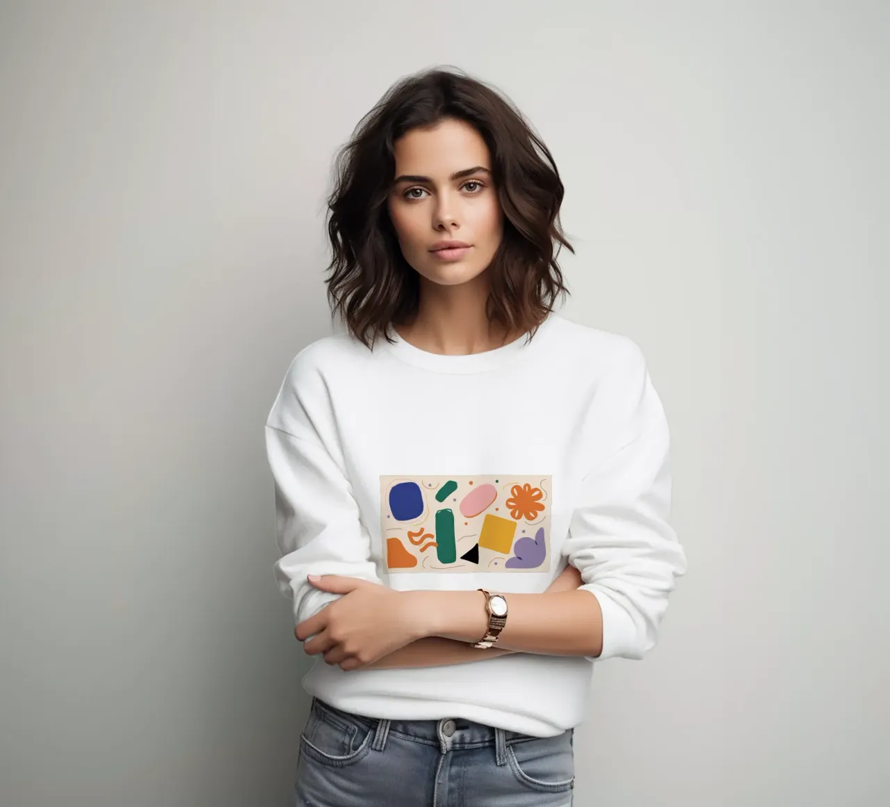 Minimalist Shape Pattern sweatshirt by Snow Mist
