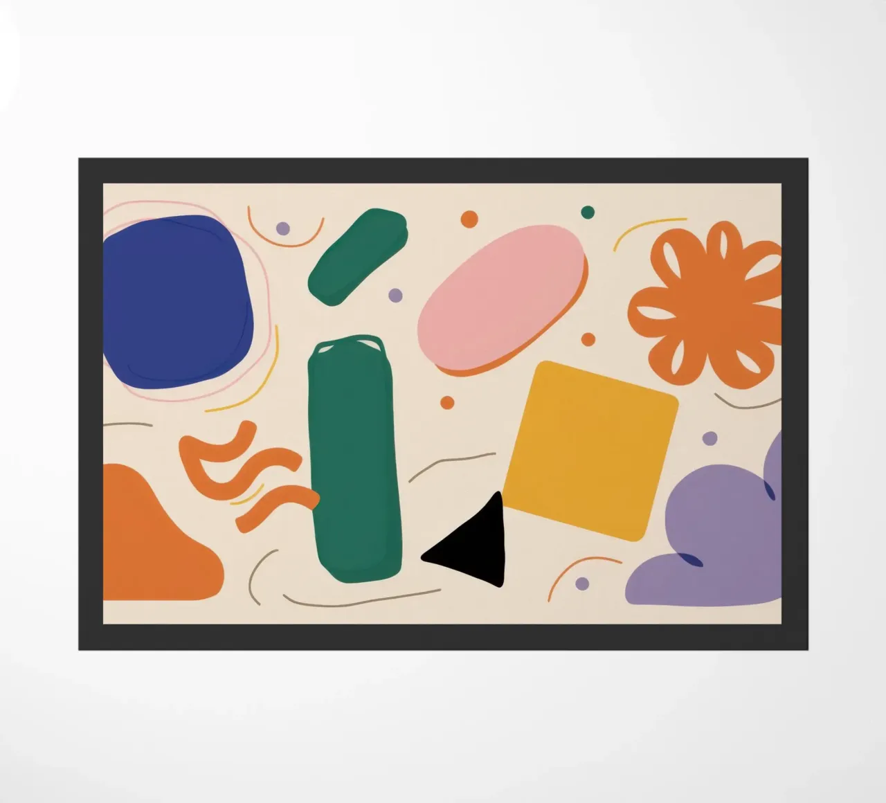 Minimalist Shape Pattern doormat by Snow Mist