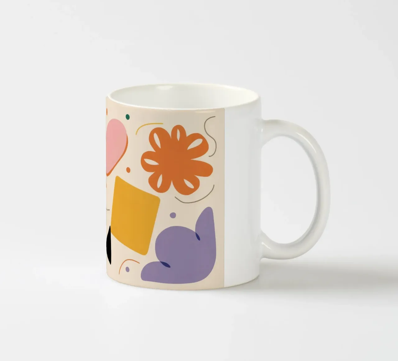 Minimalist Shape Pattern ceramic mug by Snow Mist