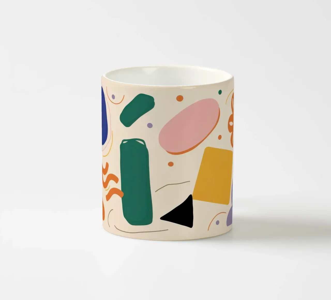 Minimalist Shape Pattern ceramic mug by Snow Mist