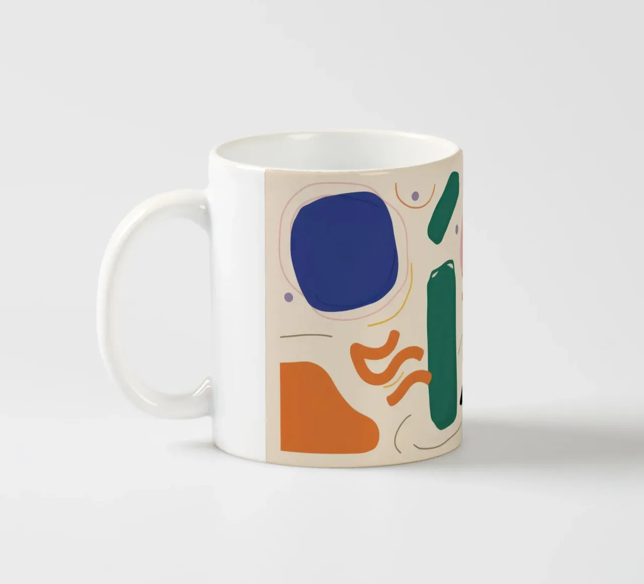 Minimalist Shape Pattern ceramic mug by Snow Mist