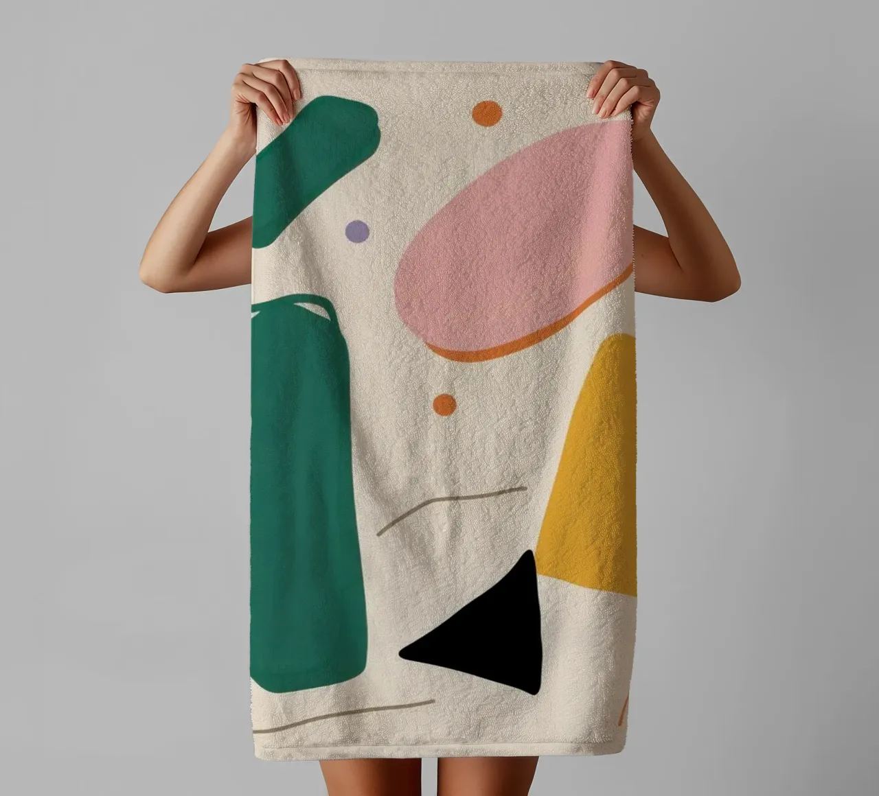 Minimalistisches Form-Muster Handtuch von Snow Mist