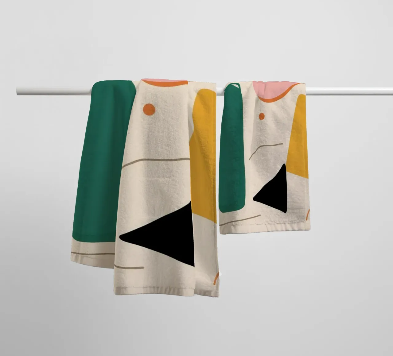 Minimalistisches Form-Muster Handtuch von Snow Mist