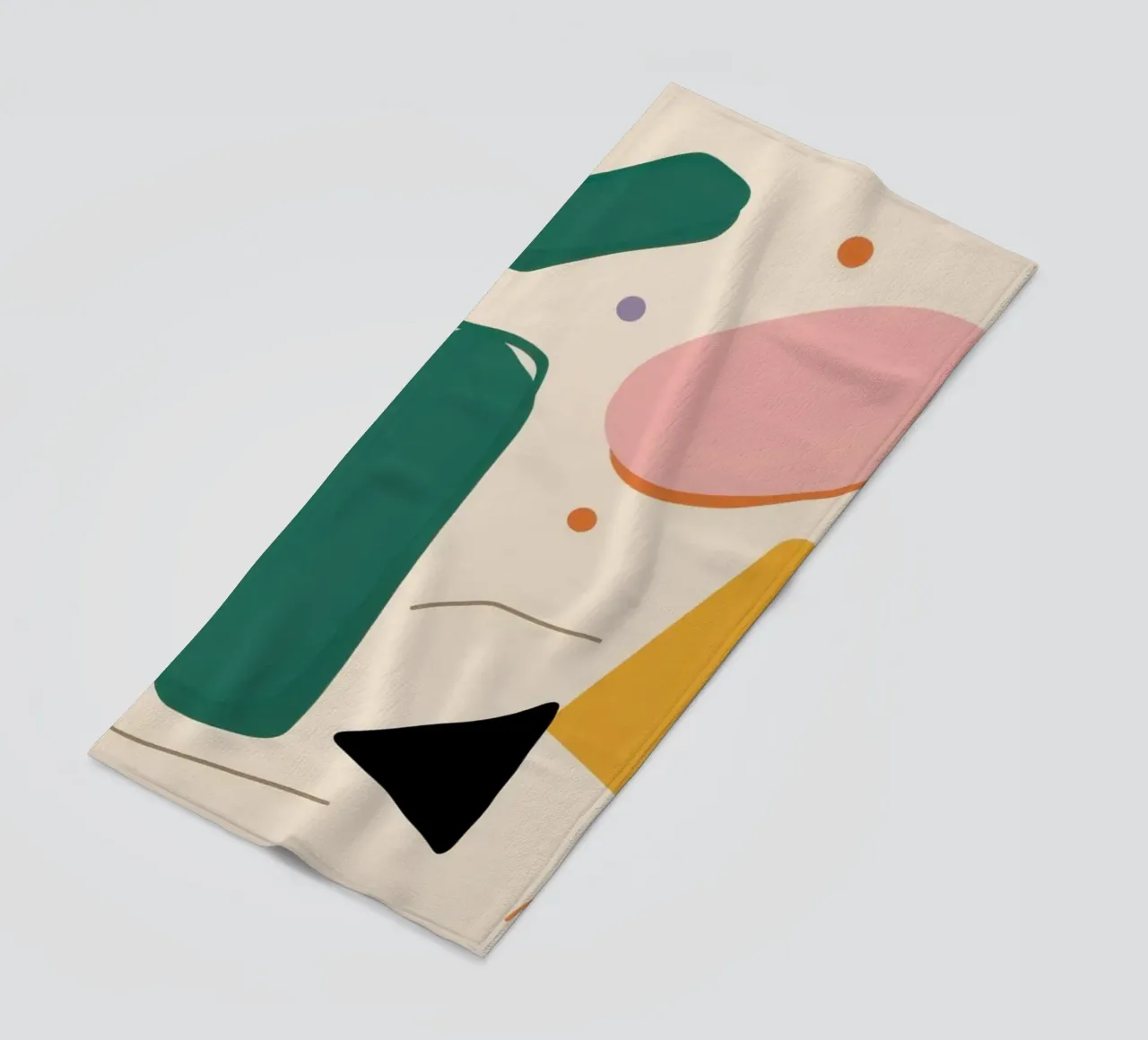 Minimalist Shape Pattern beach towel by Snow Mist