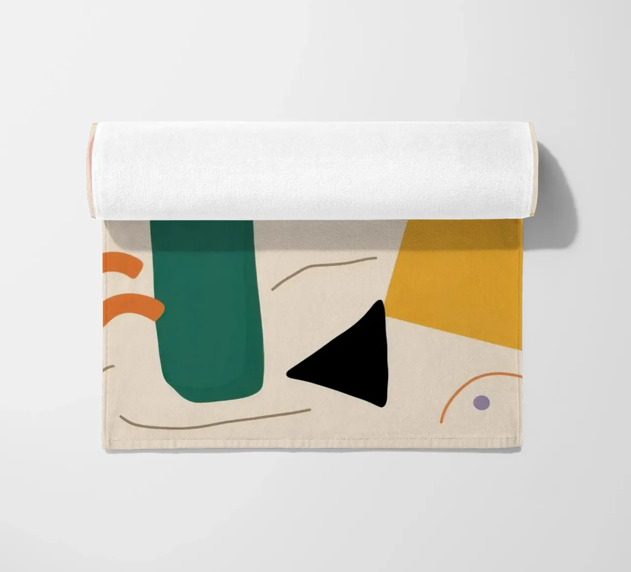 Minimalist Shape Pattern beach towel by Snow Mist