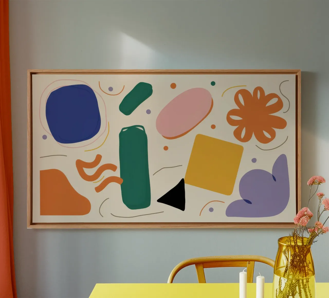 Minimalist Shape Pattern canvas by Snow Mist