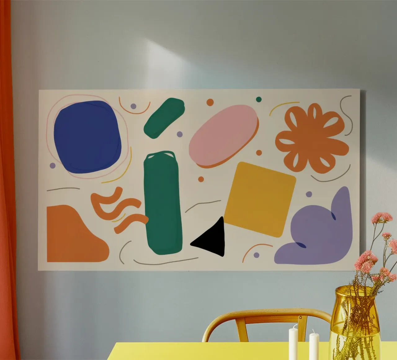 Minimalist Shape Pattern canvas by Snow Mist