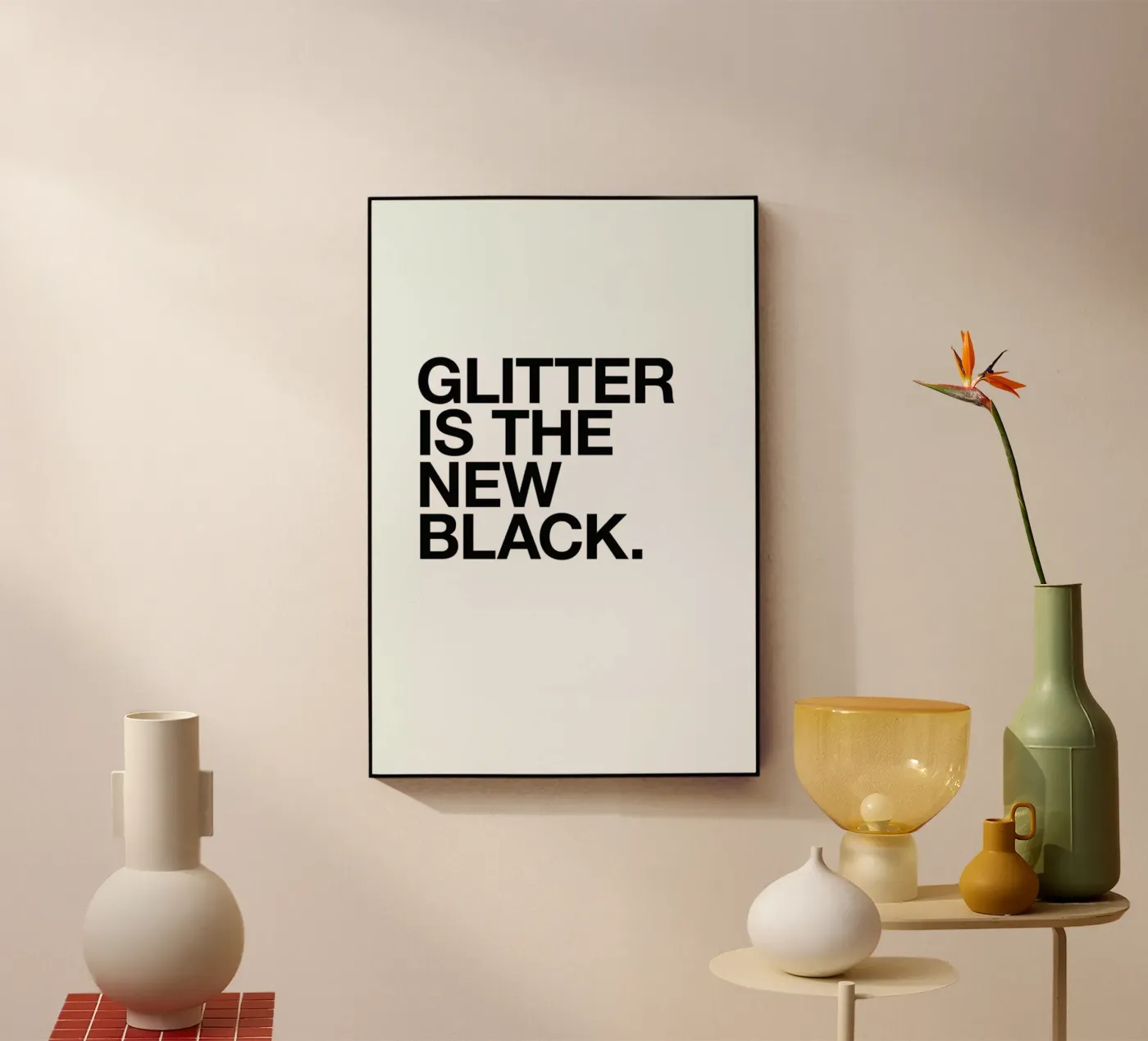 Glitter black Acryl-Glas von Studio One