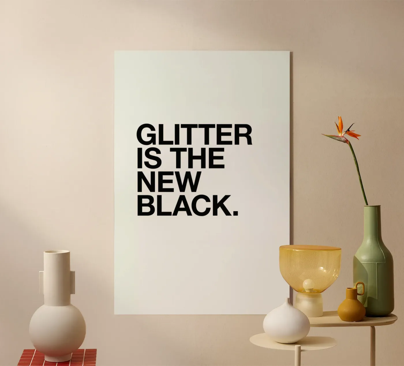 Glitter black Acryl-Glas von Studio One