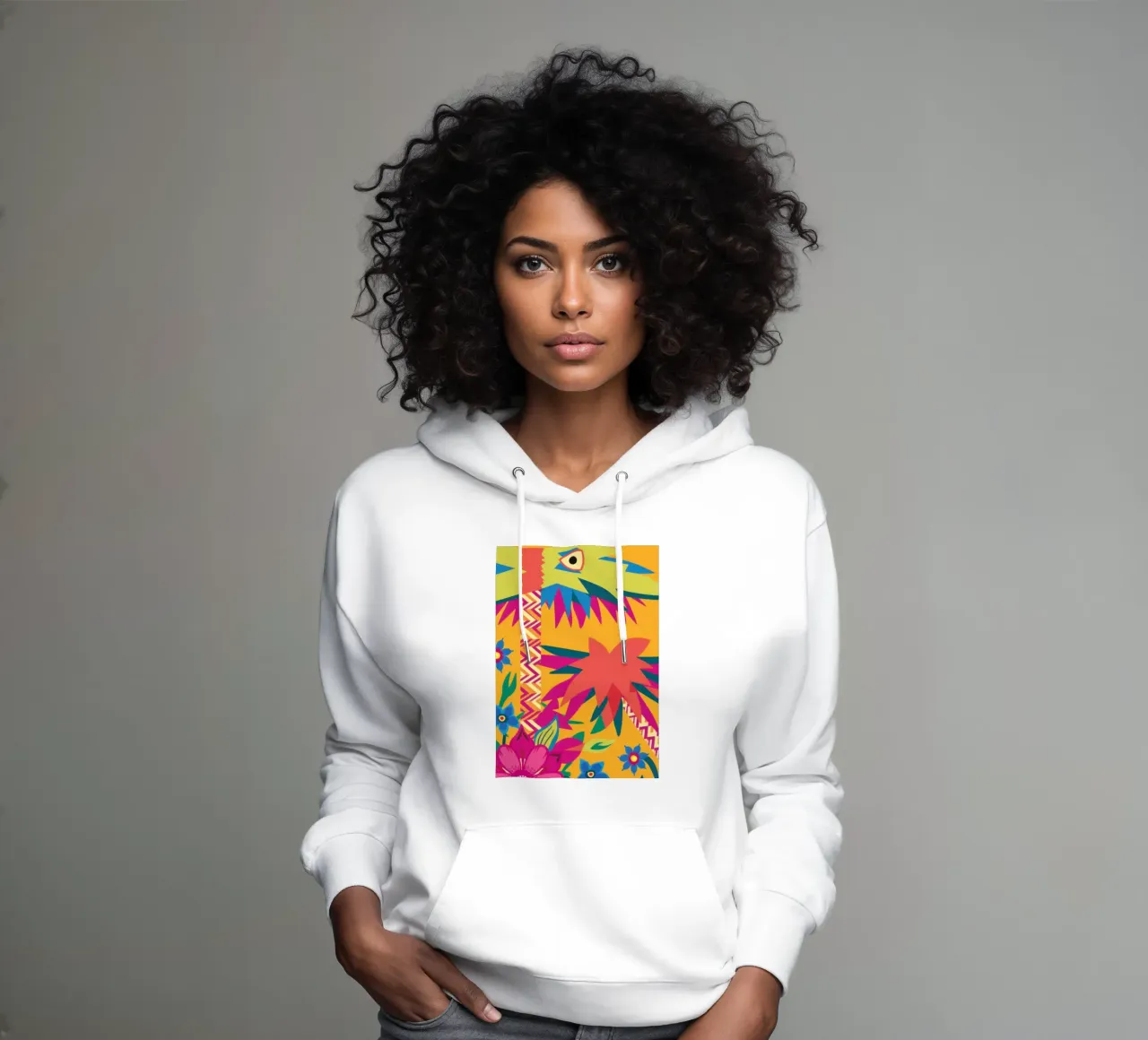 Ráfaga tropical abstracta sudadera con capucha de Nova Glaze
