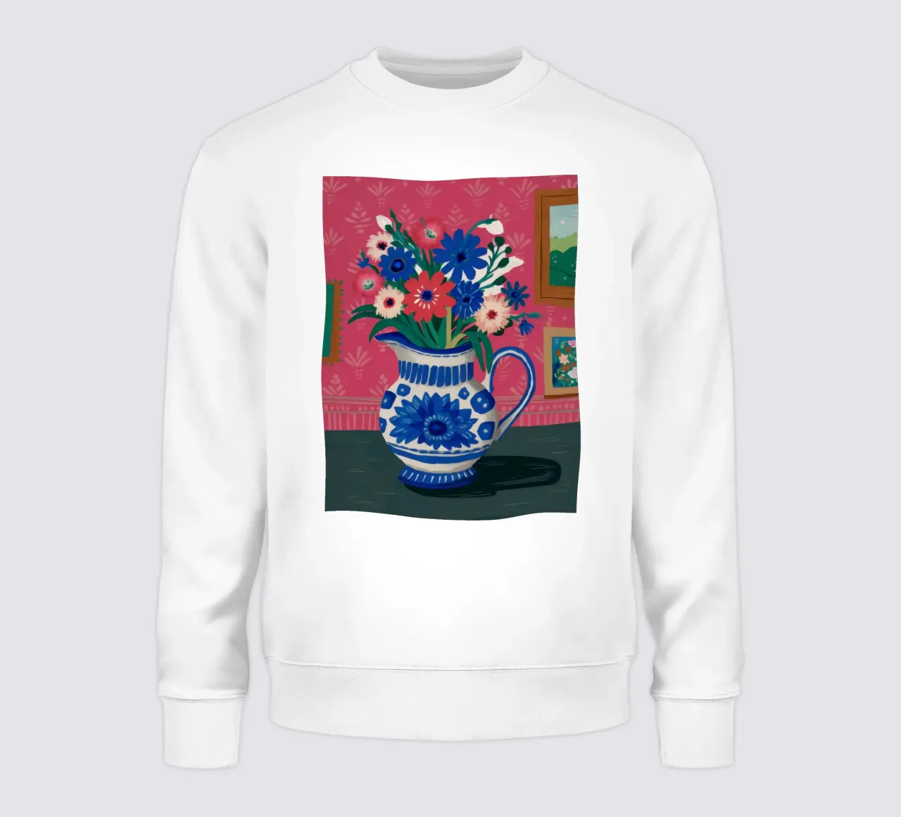 Brocca blu di fiori felpa da Nova Glaze