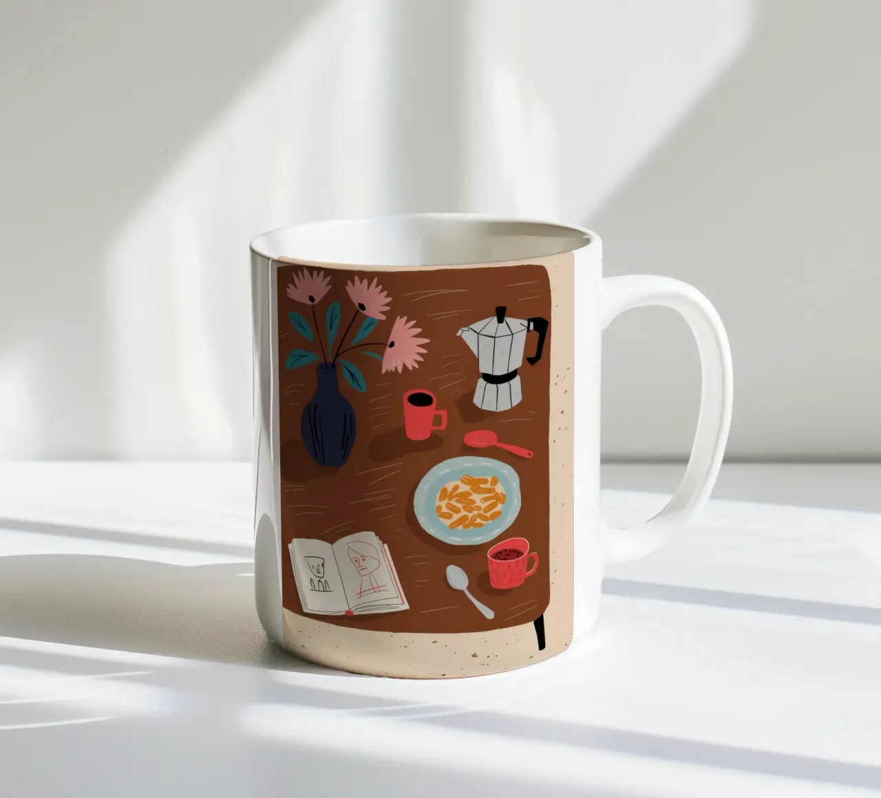 Rituale del caffè mattutino tazza in ceramica da Snow Mist